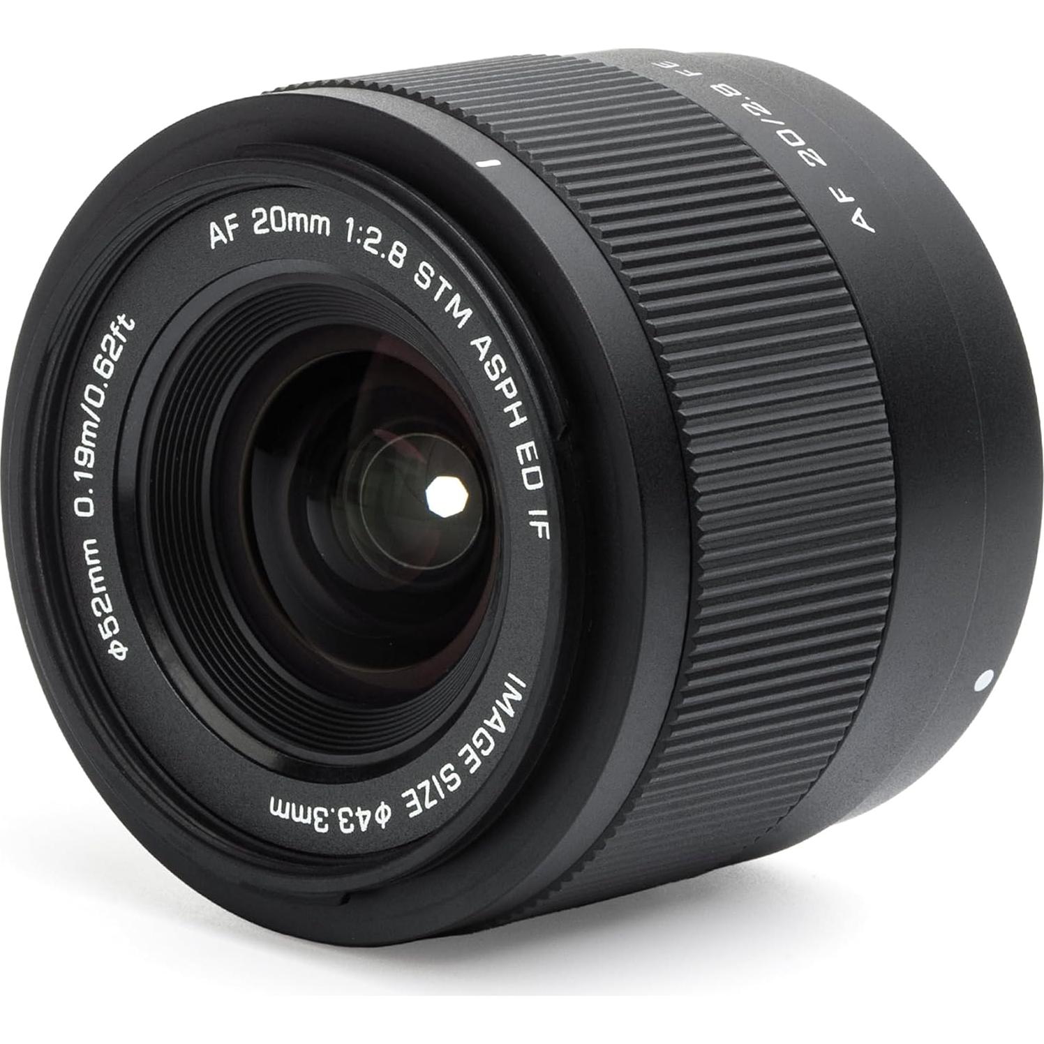 Lente VILTROX 20mm F2.8 E-Montaje + Filtro 52mm para Sony