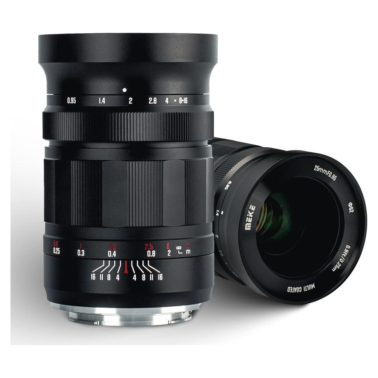 Lente Meike 25mm f0.95 Manual para Cámaras Sin Espejo M43