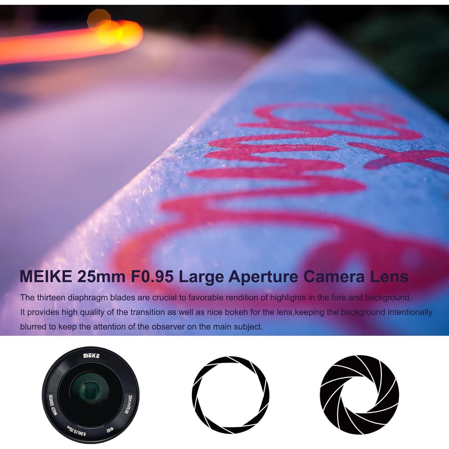 Lente Meike 25mm f0.95 Manual APS-C para Sony
