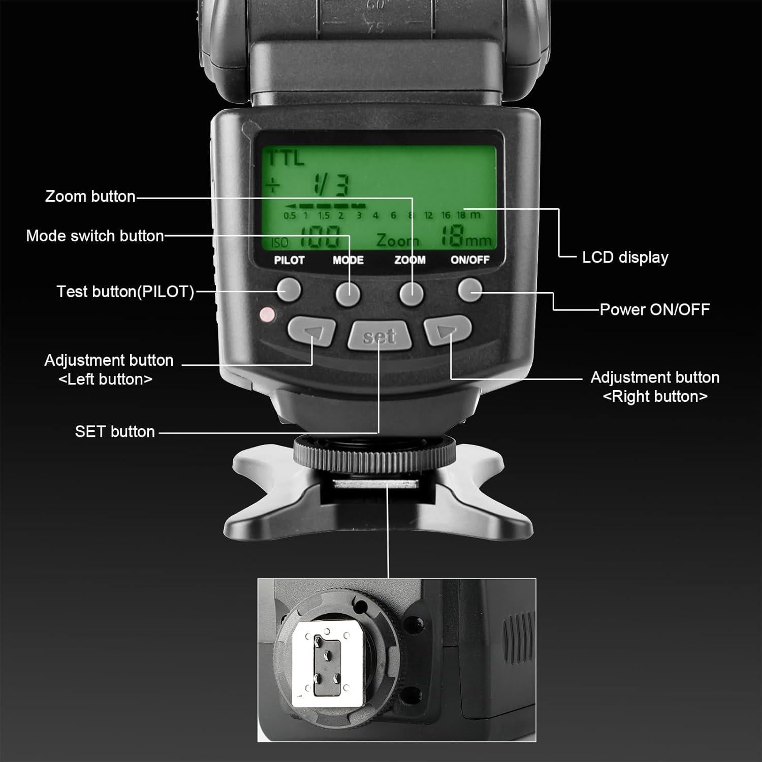 Flash Meike MK430 TTL para Cámaras Nikon - Compacto y Potente