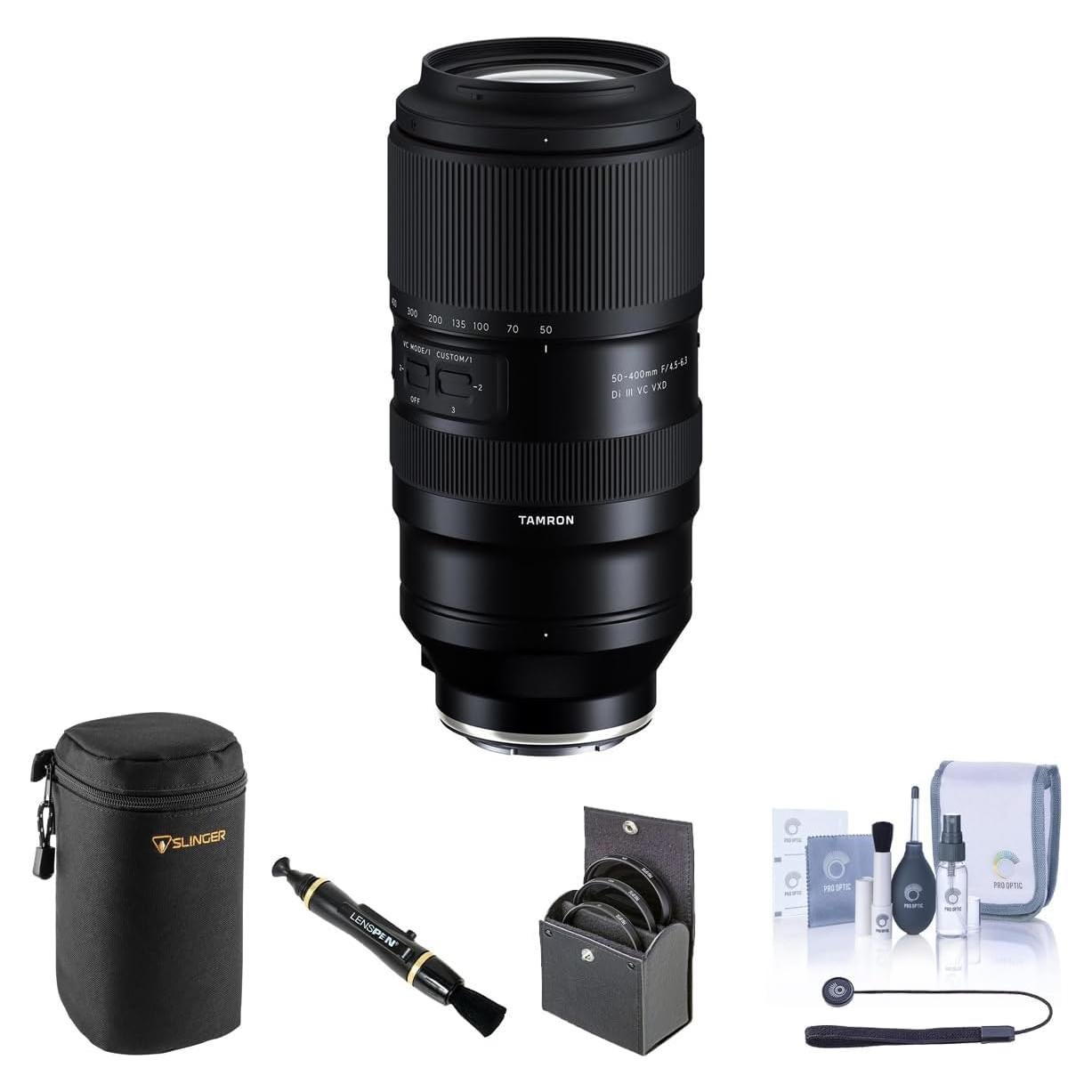 Lente Tamron 50-400mm f/4.5-6.3 Di III para Sony E + Kit