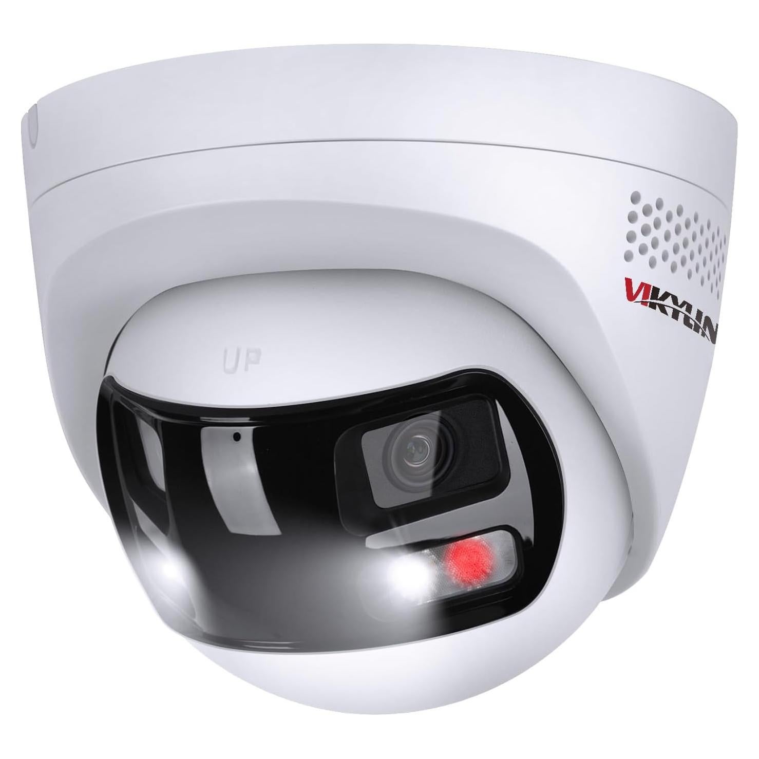 Cámara de Seguridad IP PoE Doble Lente 8MP VIKYLIN 180°