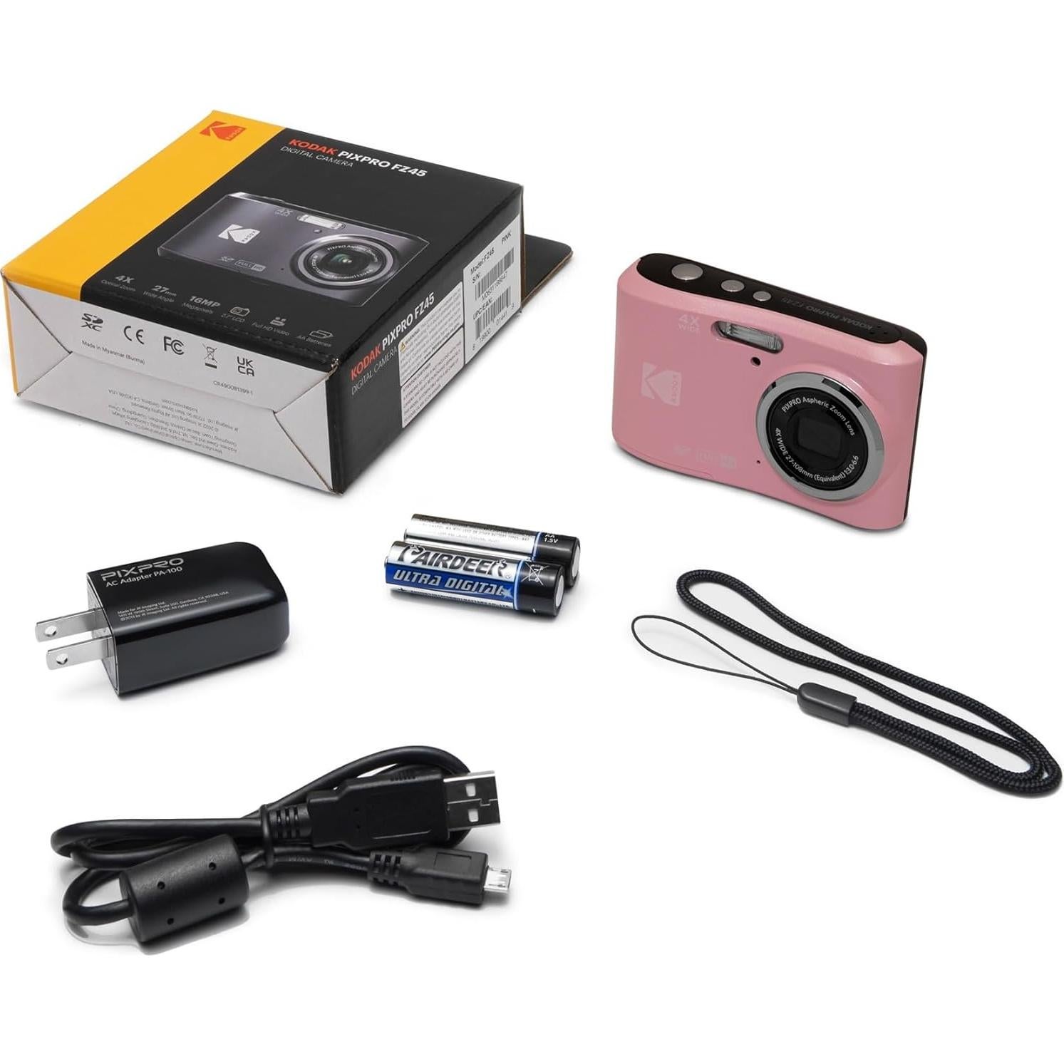 Cámara Digital Kodak PIXPRO FZ45 16MP 1080p Rosa Pastel