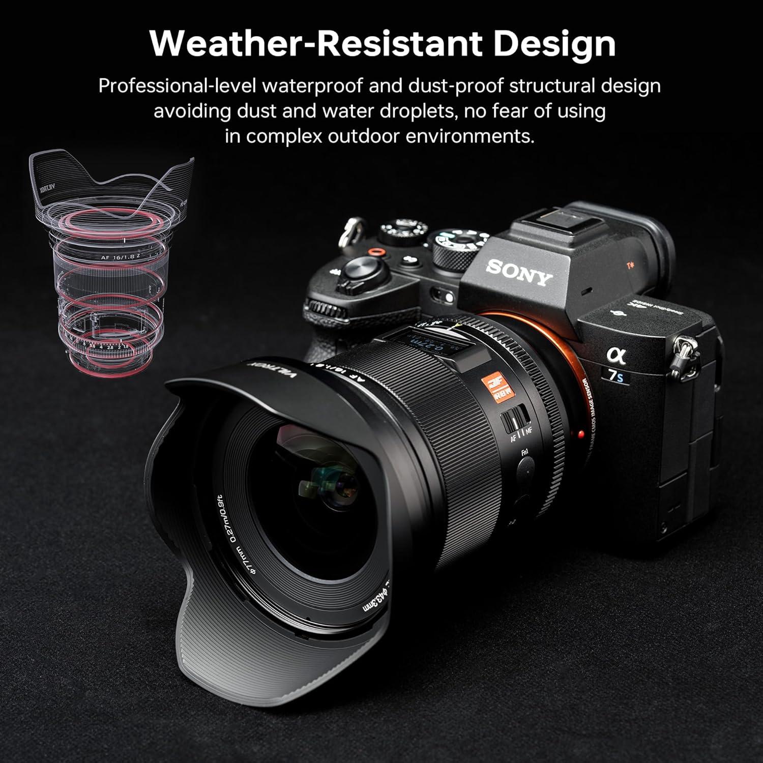 Lente VILTROX 16mm F1.8 Z + Filtro 77mm para Nikon Z