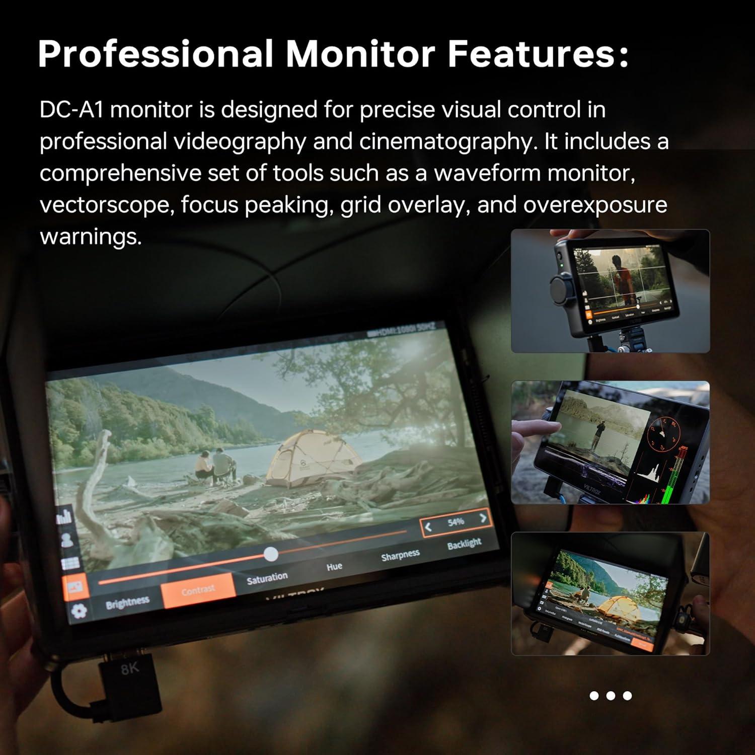 Monitor de Cámara VILTROX DC-A1 7" Táctil 2800nits 4K HDMI