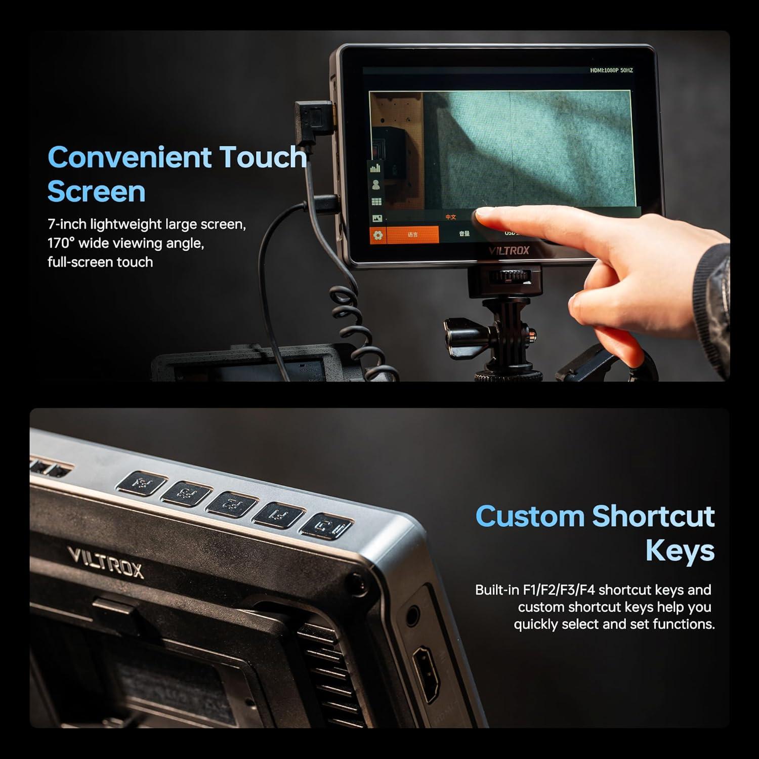 Monitor de Cámara VILTROX DC-L2 7" HD IPS 1280x800 SDI HDMI