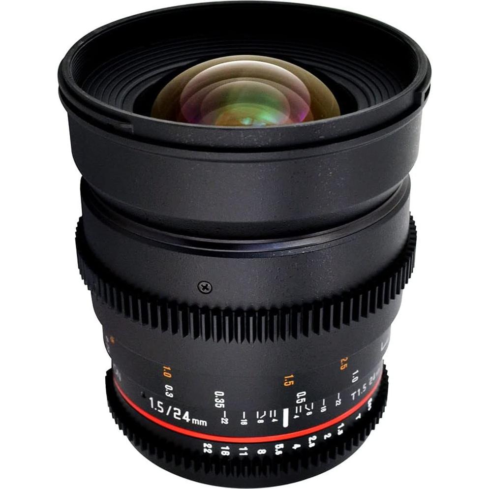 Lente Rokinon 24mm T1.5 Cine para Montura Sony A + Kit de Filtros