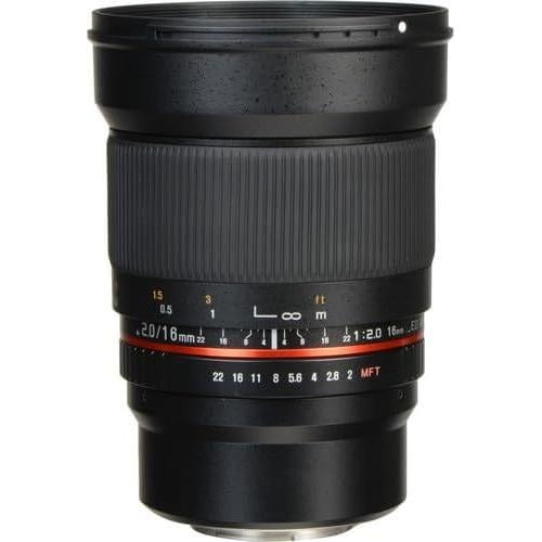 Lente Gran Angular Rokinon 16mm f/2.0 para Micro Cuatro Tercios