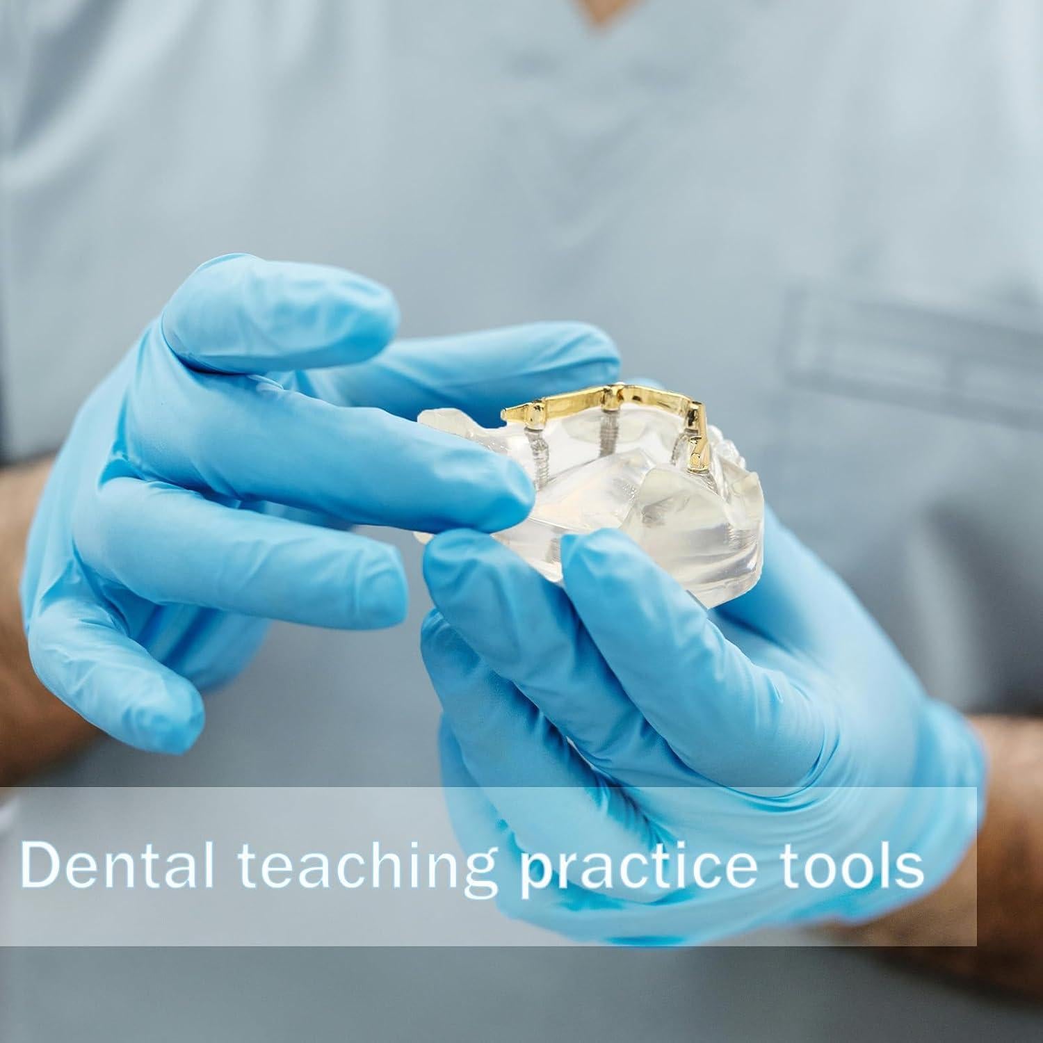 Modelo Dental Sobredentadura Kouyot Transparente 10.49x9.60cm