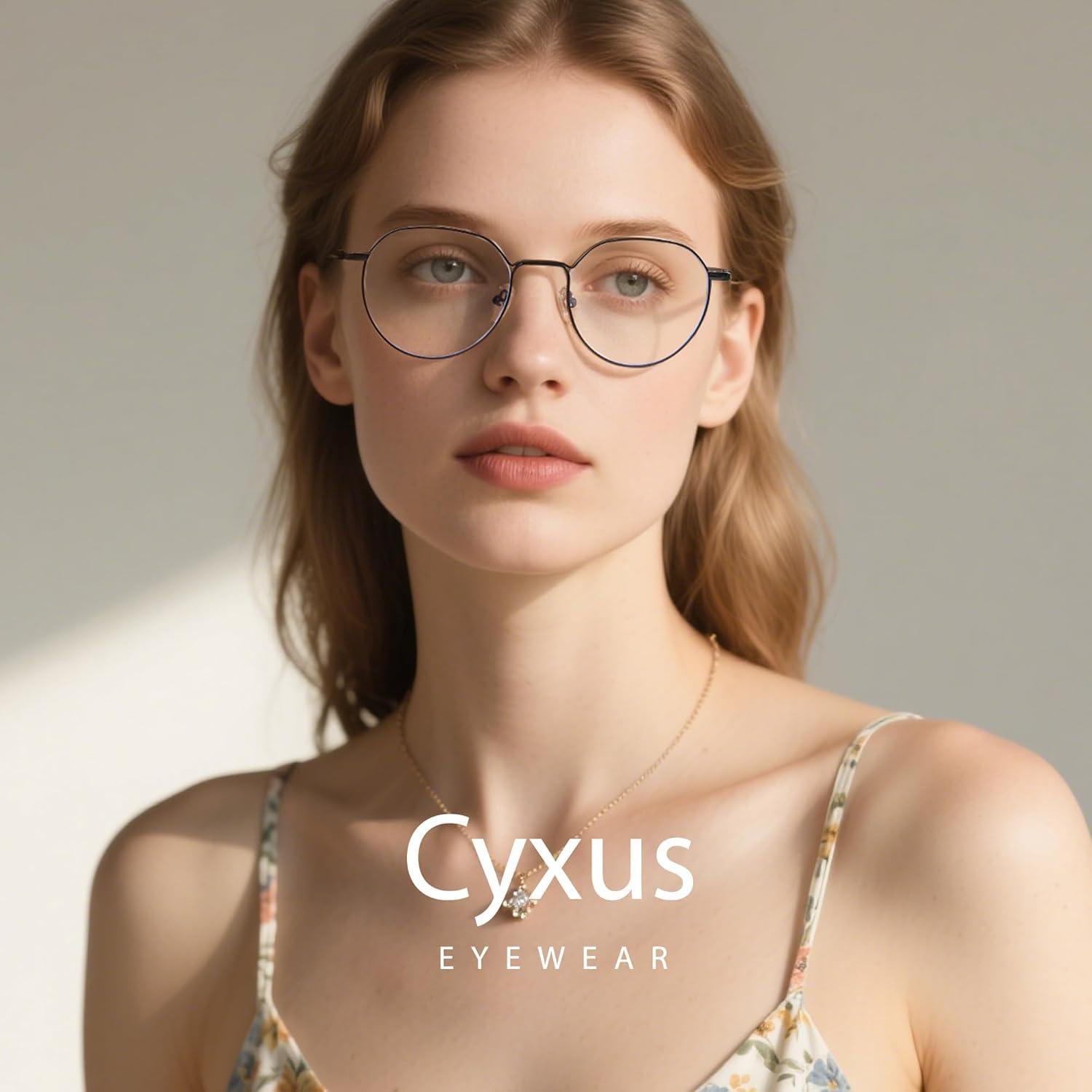 Gafas de bloqueo luz azul Cyxus redondas UV400 para PC