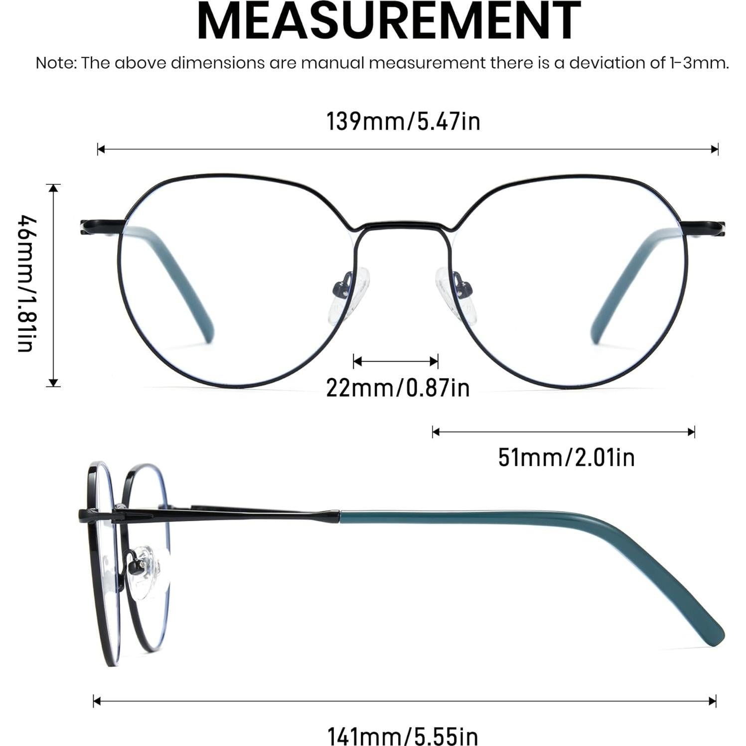 Gafas de bloqueo luz azul Cyxus redondas UV400 para PC