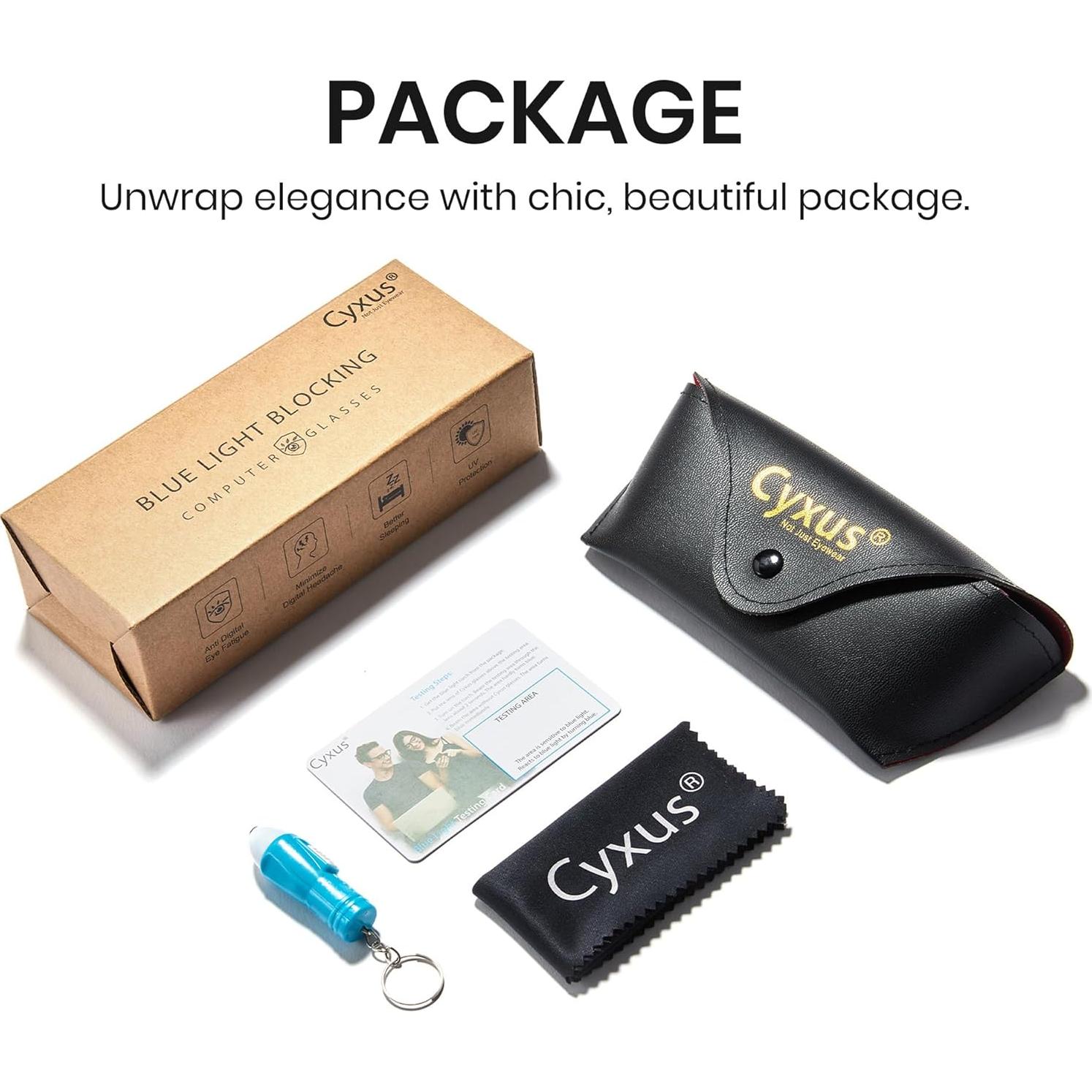 Gafas de bloqueo luz azul Cyxus redondas UV400 para PC