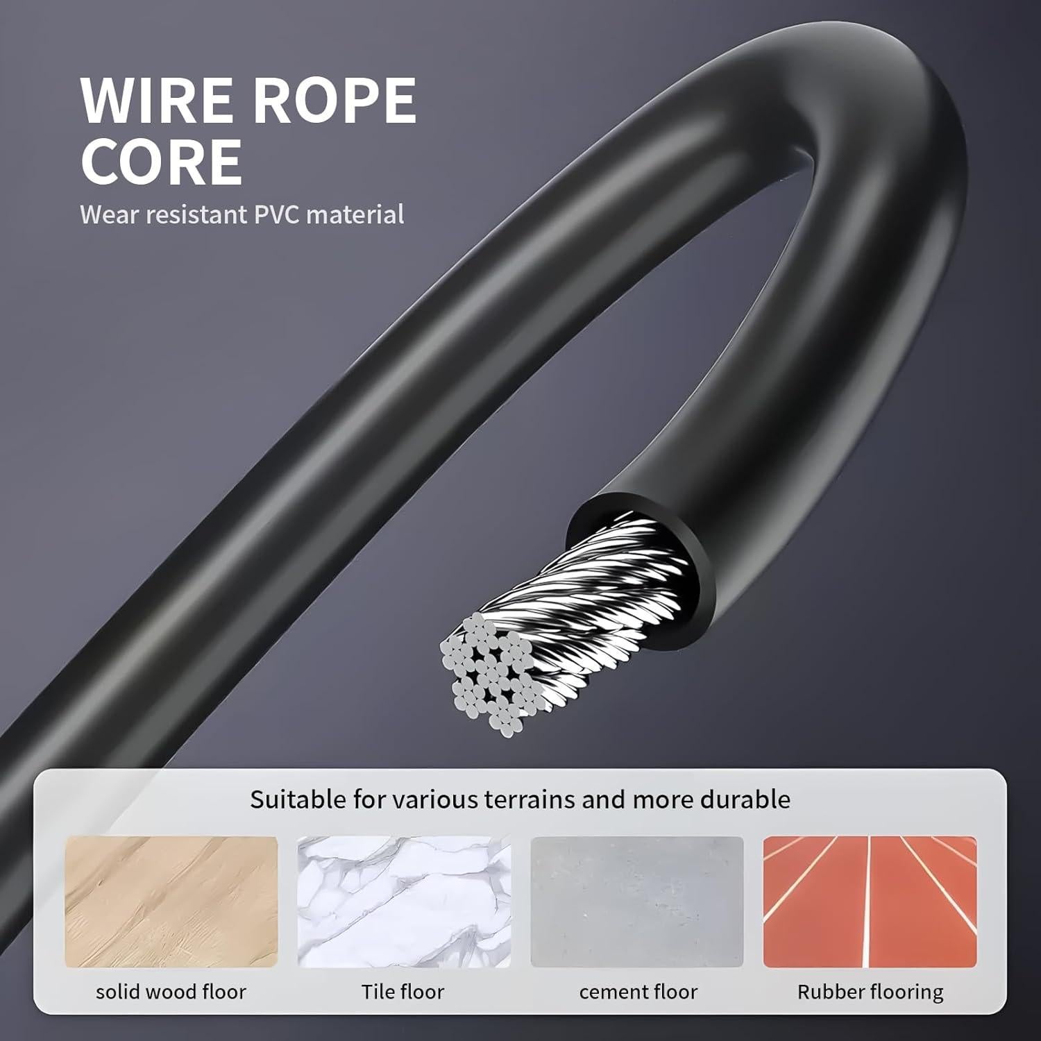 Cuerda de Saltar Ajustable HUANPAO con Mangos Ergonómicos