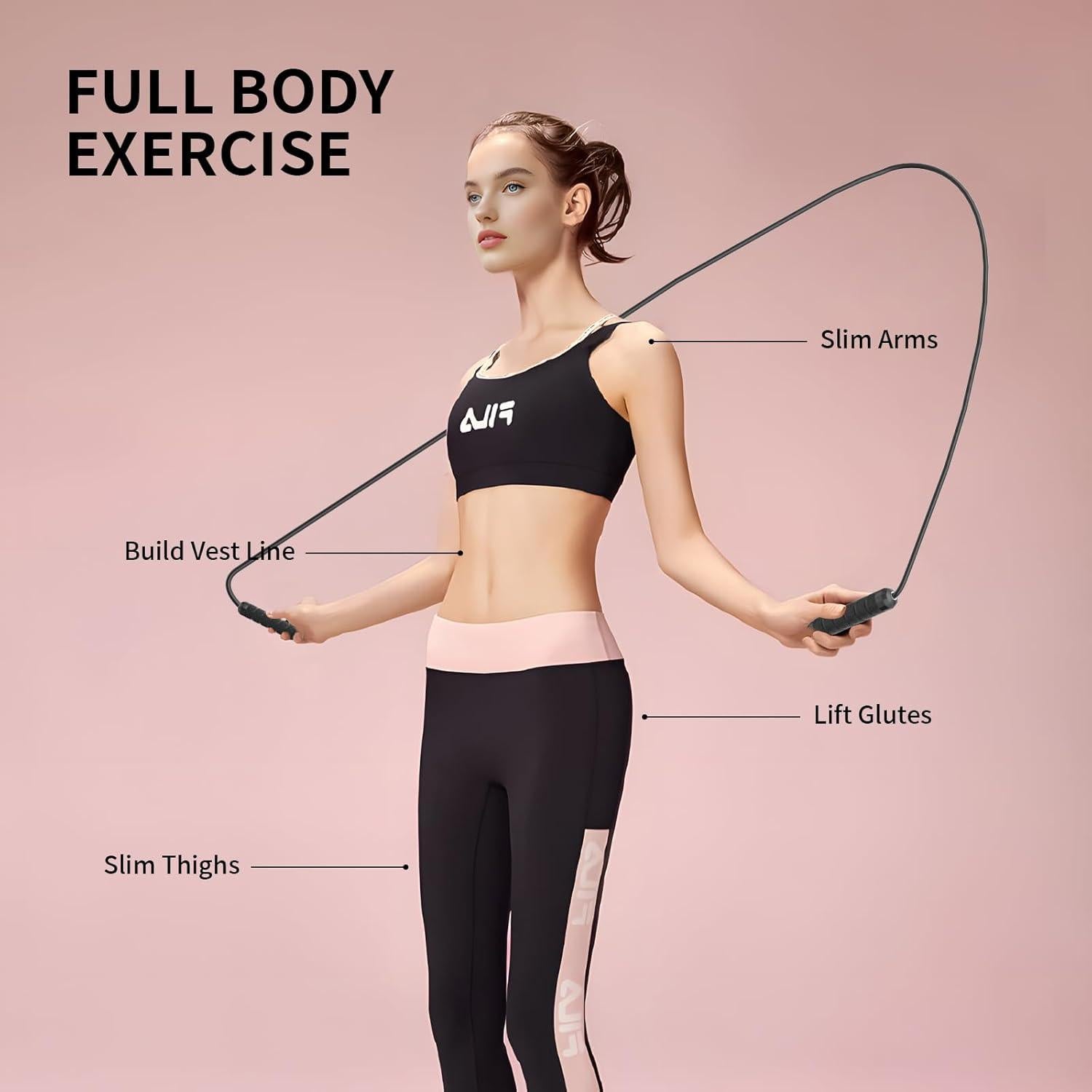 Cuerda de Saltar Ajustable HUANPAO con Mangos Ergonómicos