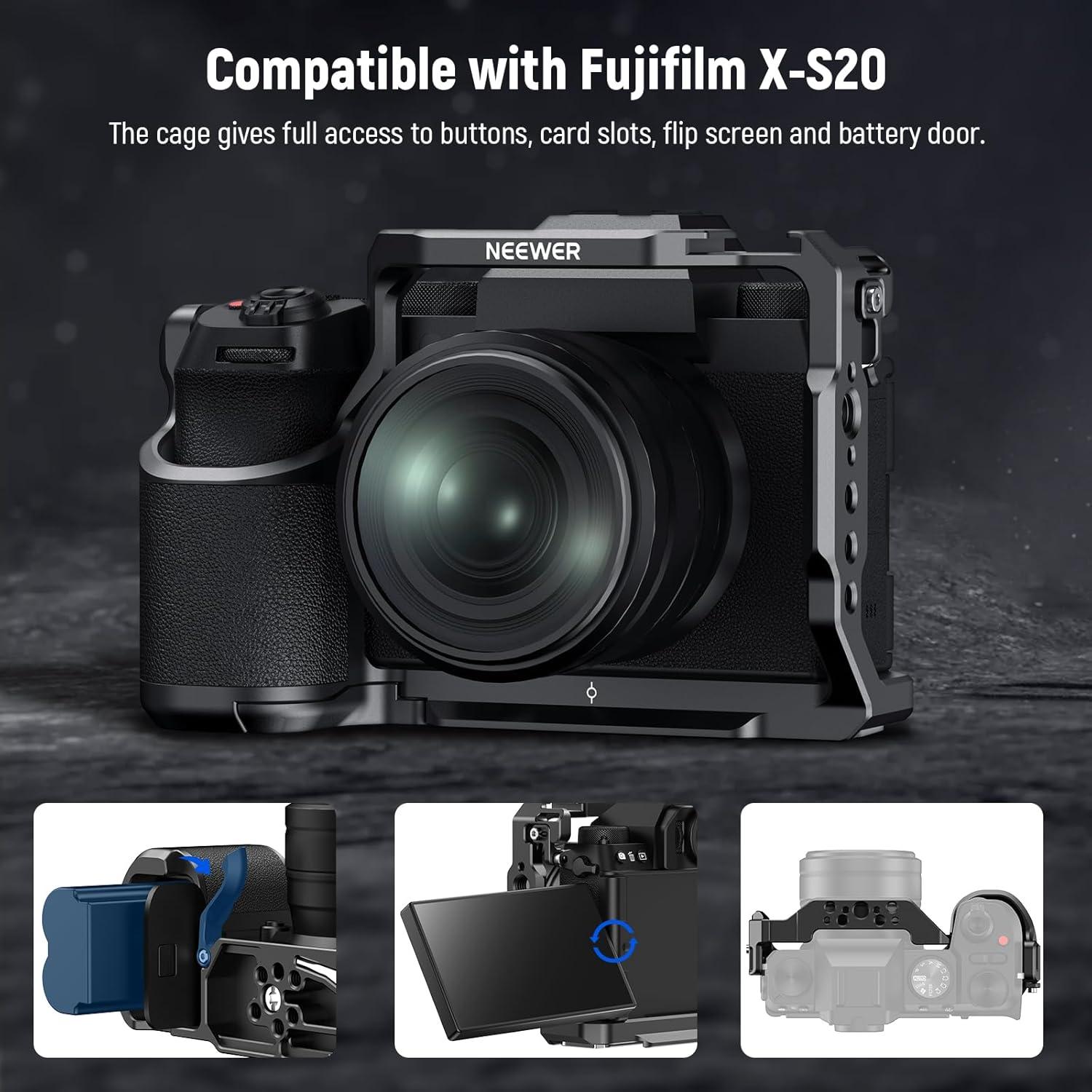 Jaula de Cámara NEEWER X-S20 con Agarre y Riel NATO