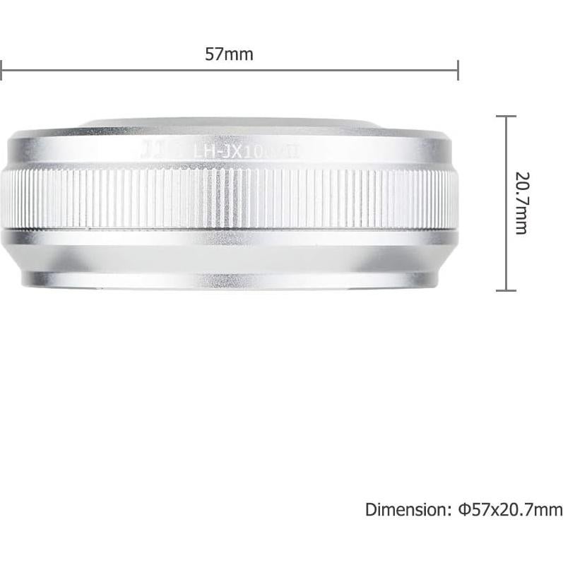 Parasol de Metal JJC con Anillo Adaptador 49mm para Fujifilm X100