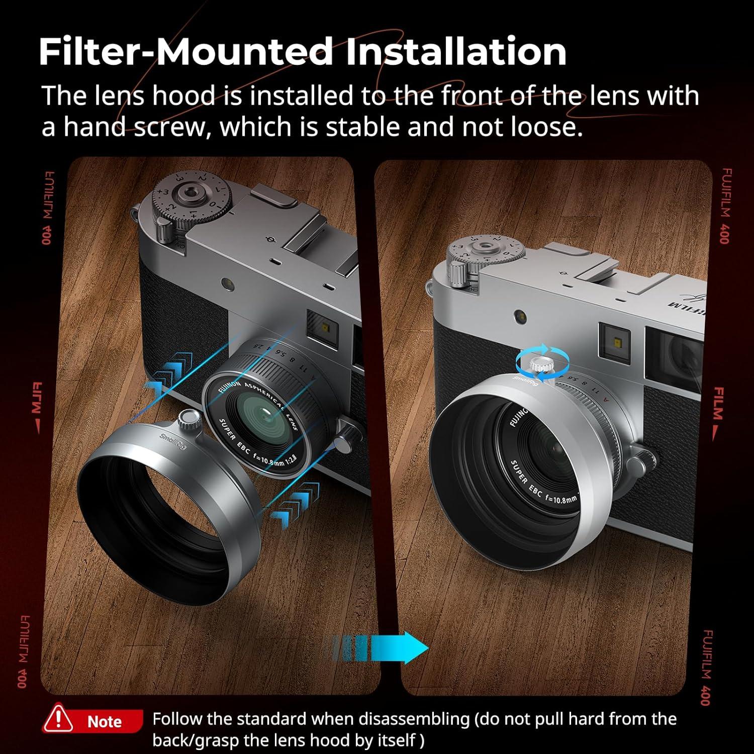 Capucha de Lente SMALLRIG 5393 para Fujifilm - Plata