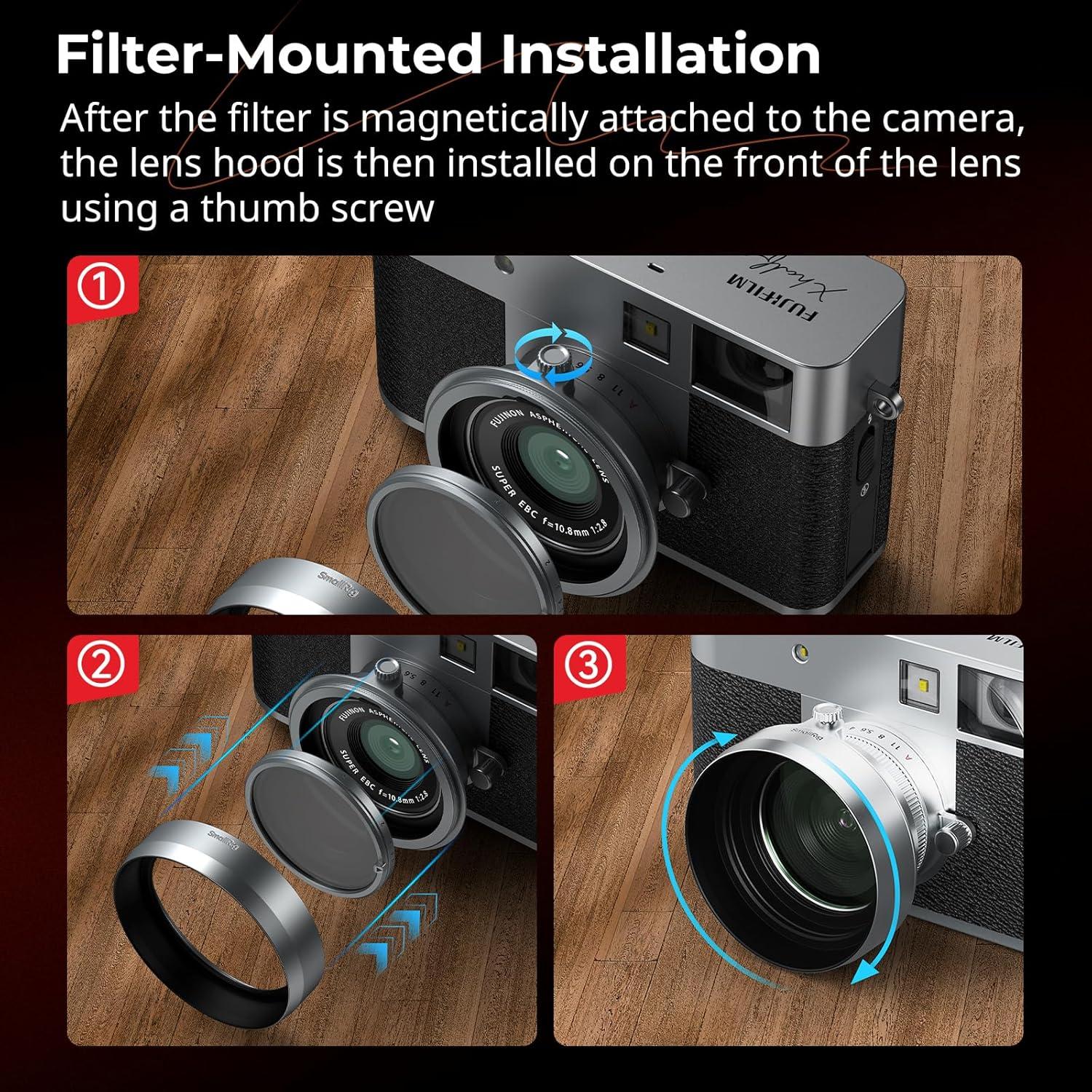 Capucha de Lente SMALLRIG 5393 para Fujifilm - Plata