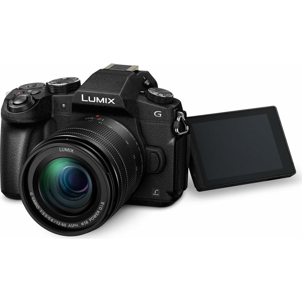 LUMIX G85 4K Mirrorless Camera with 12-60mm Lens + Two-Pack BLC12 Spare Battery + Accessory Bundle
