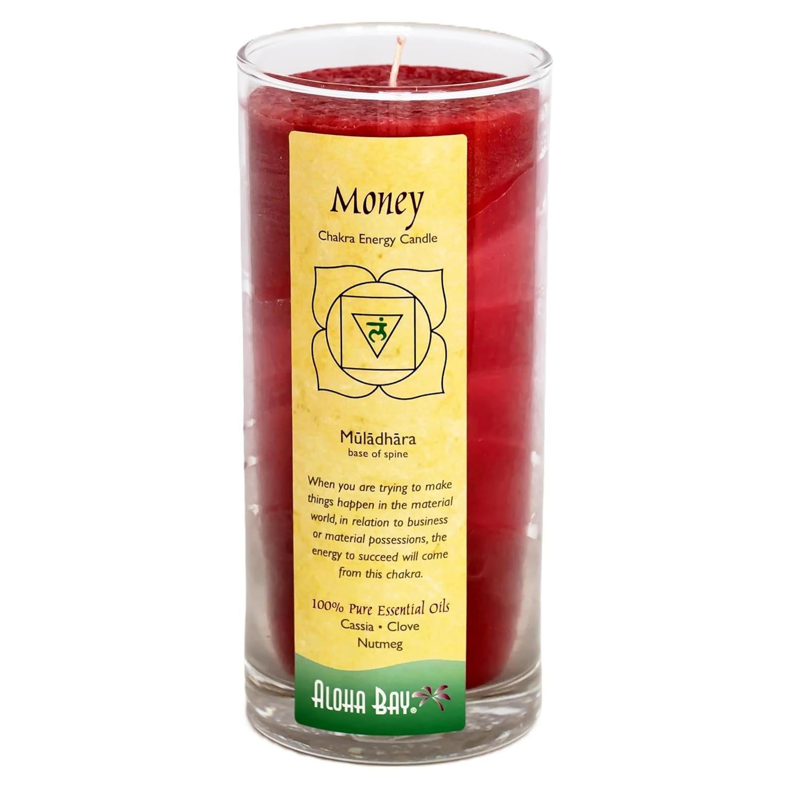 Vela Aromática Chakra Dinero Aloha Bay 311 ml 60 Horas