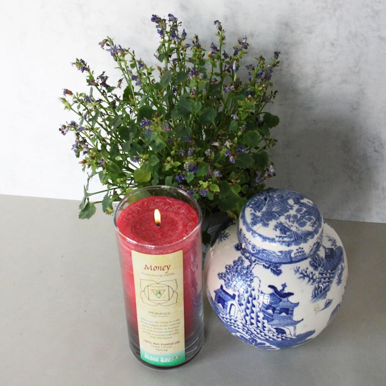 Vela Aromática Chakra Dinero Aloha Bay 311 ml 60 Horas