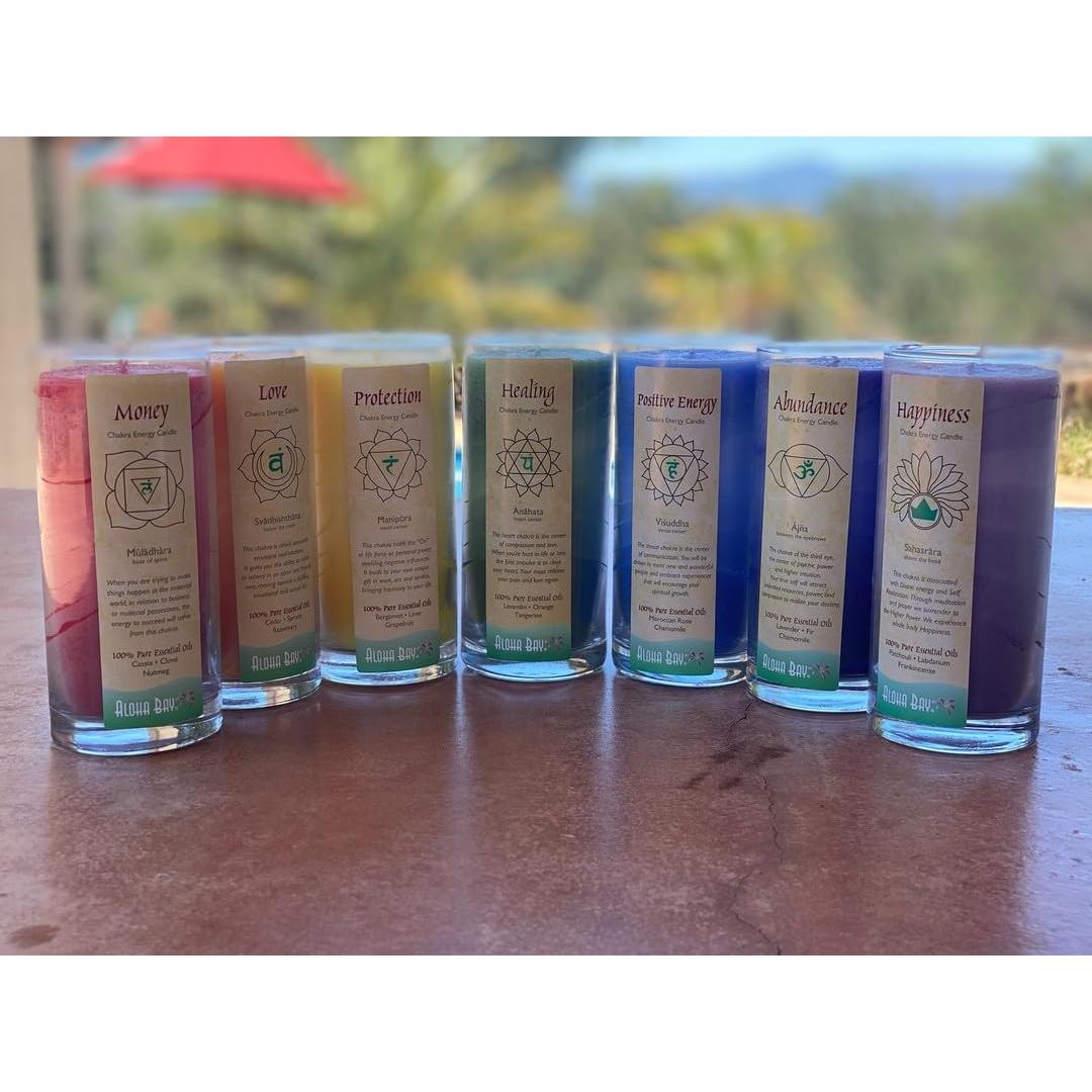 Vela Aromática Chakra Dinero Aloha Bay 311 ml 60 Horas