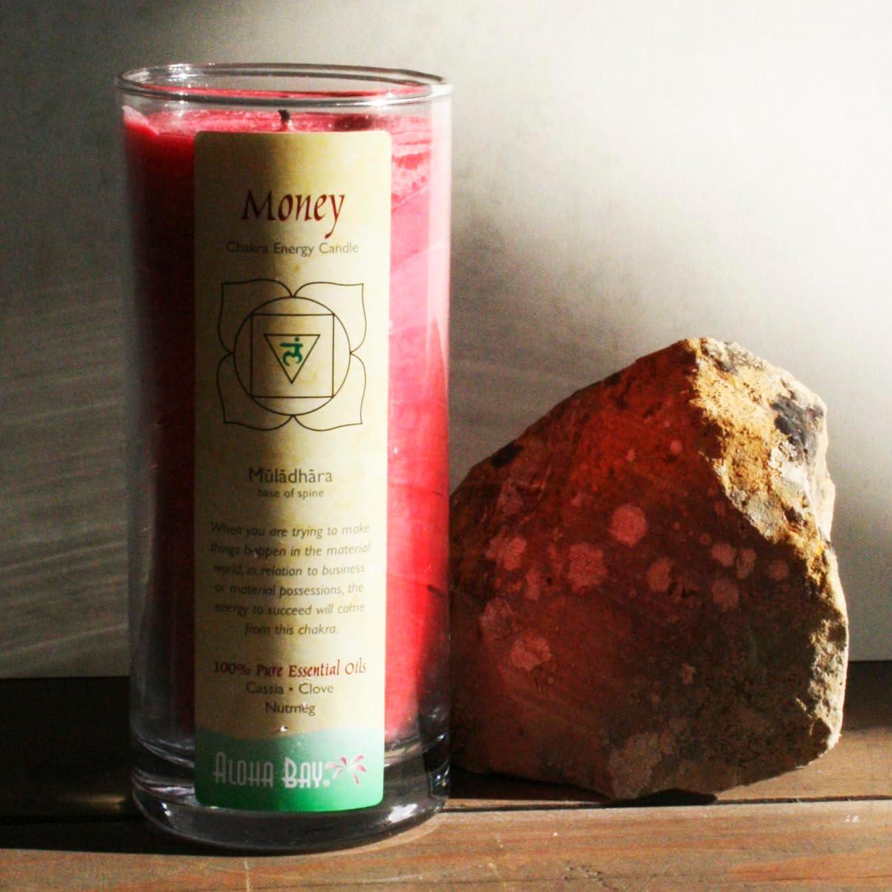 Vela Aromática Chakra Dinero Aloha Bay 311 ml 60 Horas