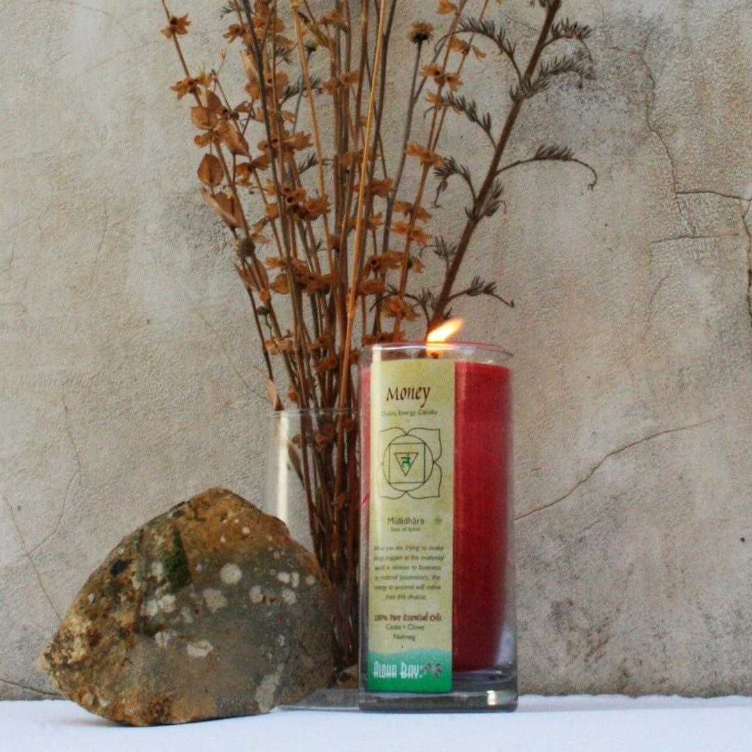 Vela Aromática Chakra Dinero Aloha Bay 311 ml 60 Horas