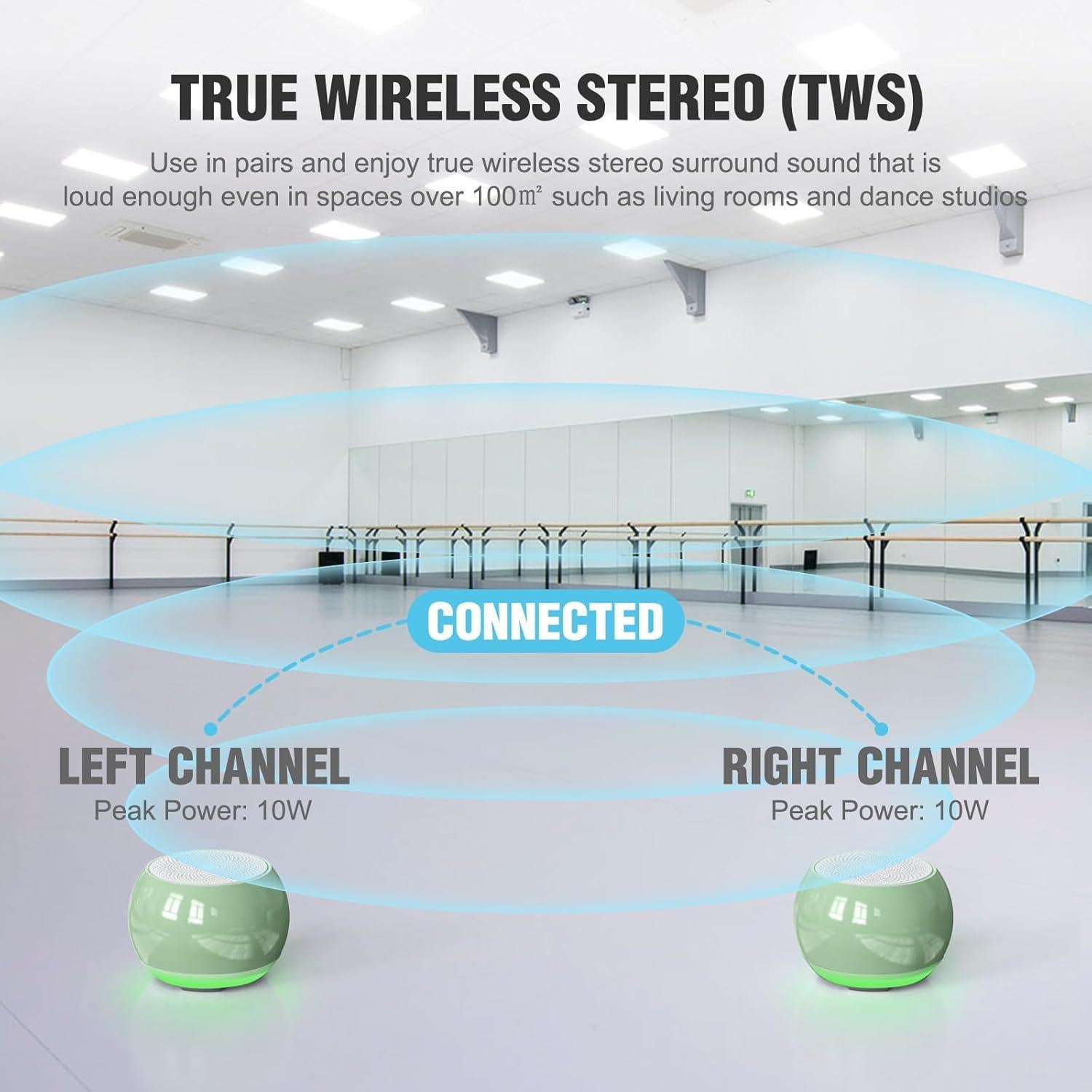Altavoz Bluetooth Portátil Soundary MetaCe Sound Verde 10W