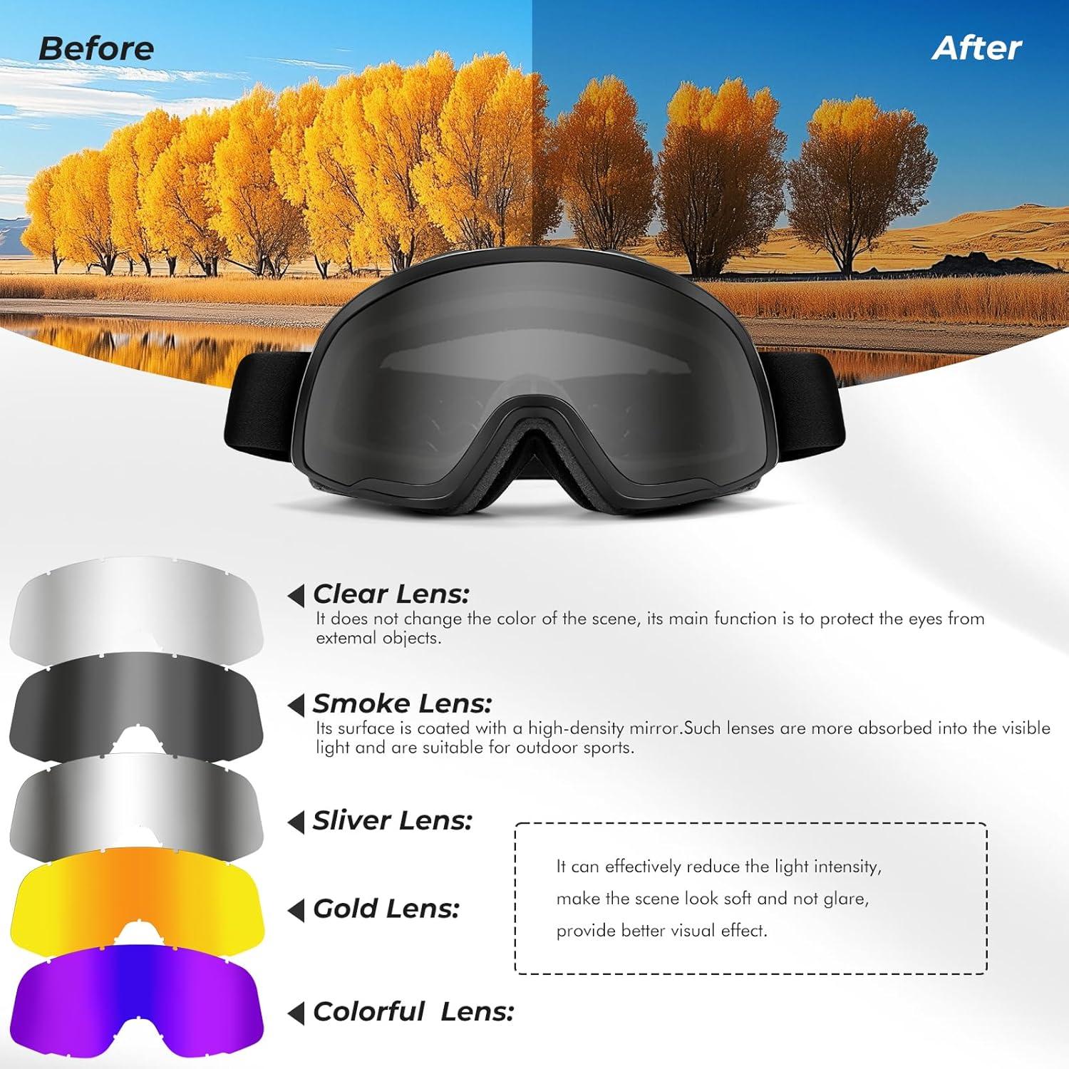 Gafas de Motocicleta MUJG Offroad Transparentes para Adultos