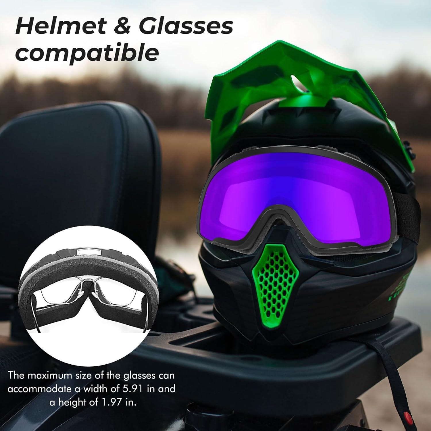 Gafas de Motocicleta MUJG Offroad Transparentes para Adultos