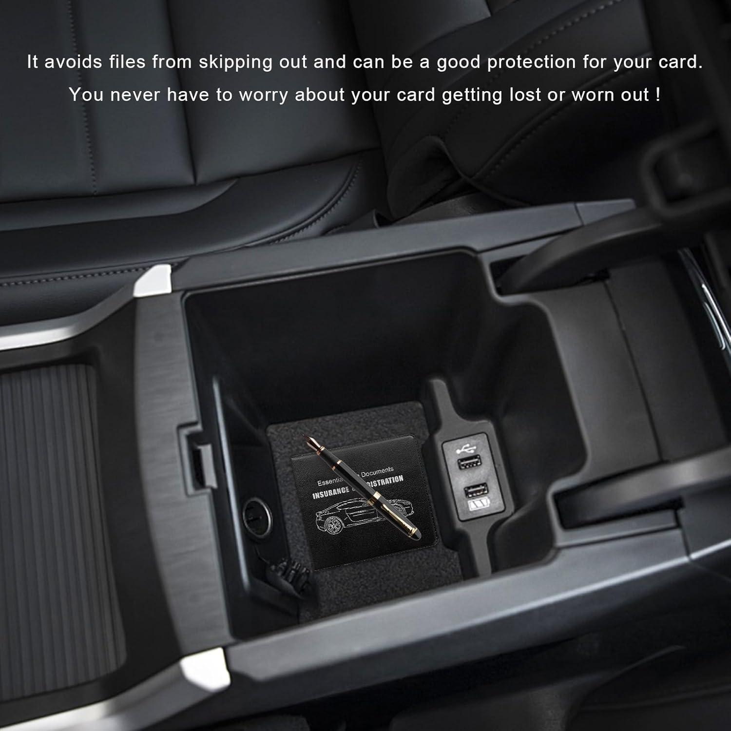 Soporte de Registro de Automóvil y Seguro Yourkar 2 PCS Negro