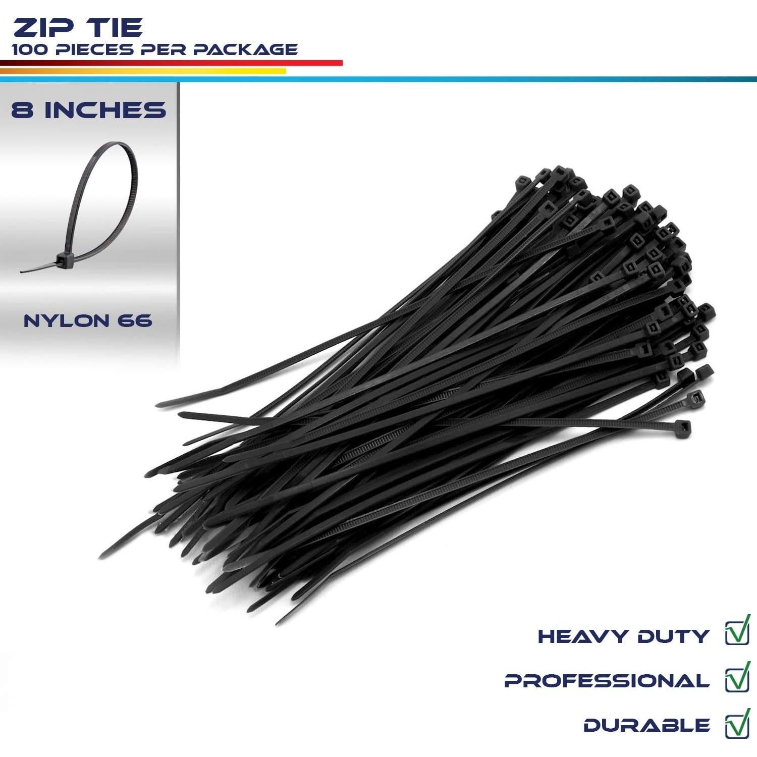 100 Bridas de Nylon Windscreen4less 20cm 22kg Resistencia