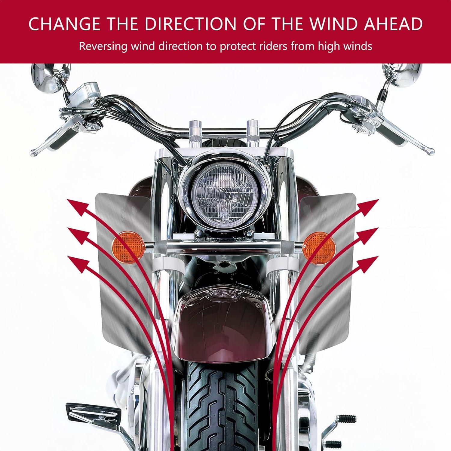 Deflectores de viento BRZOXIN para horquilla delantera - Negro