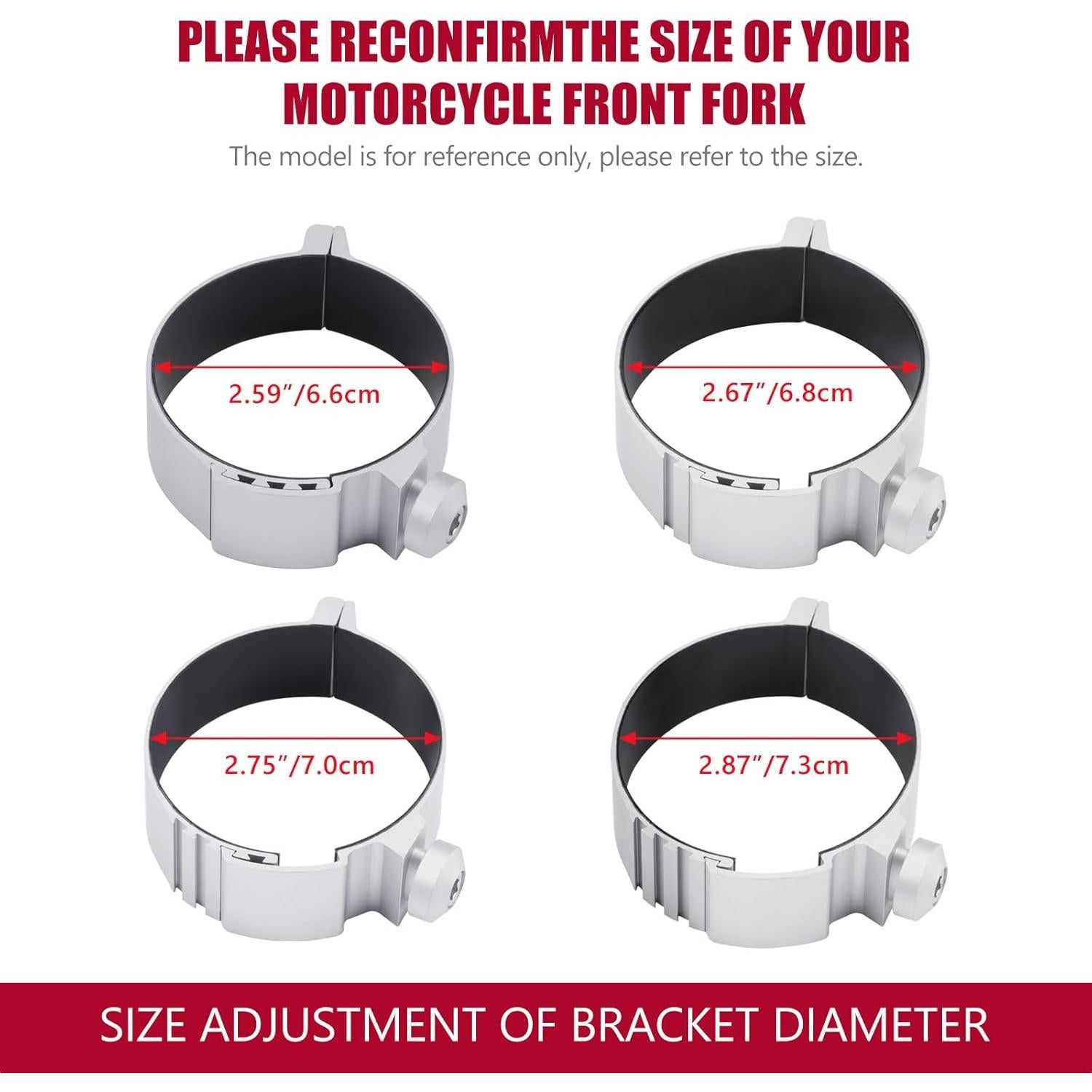 Deflectores de viento BRZOXIN para horquilla delantera - Negro