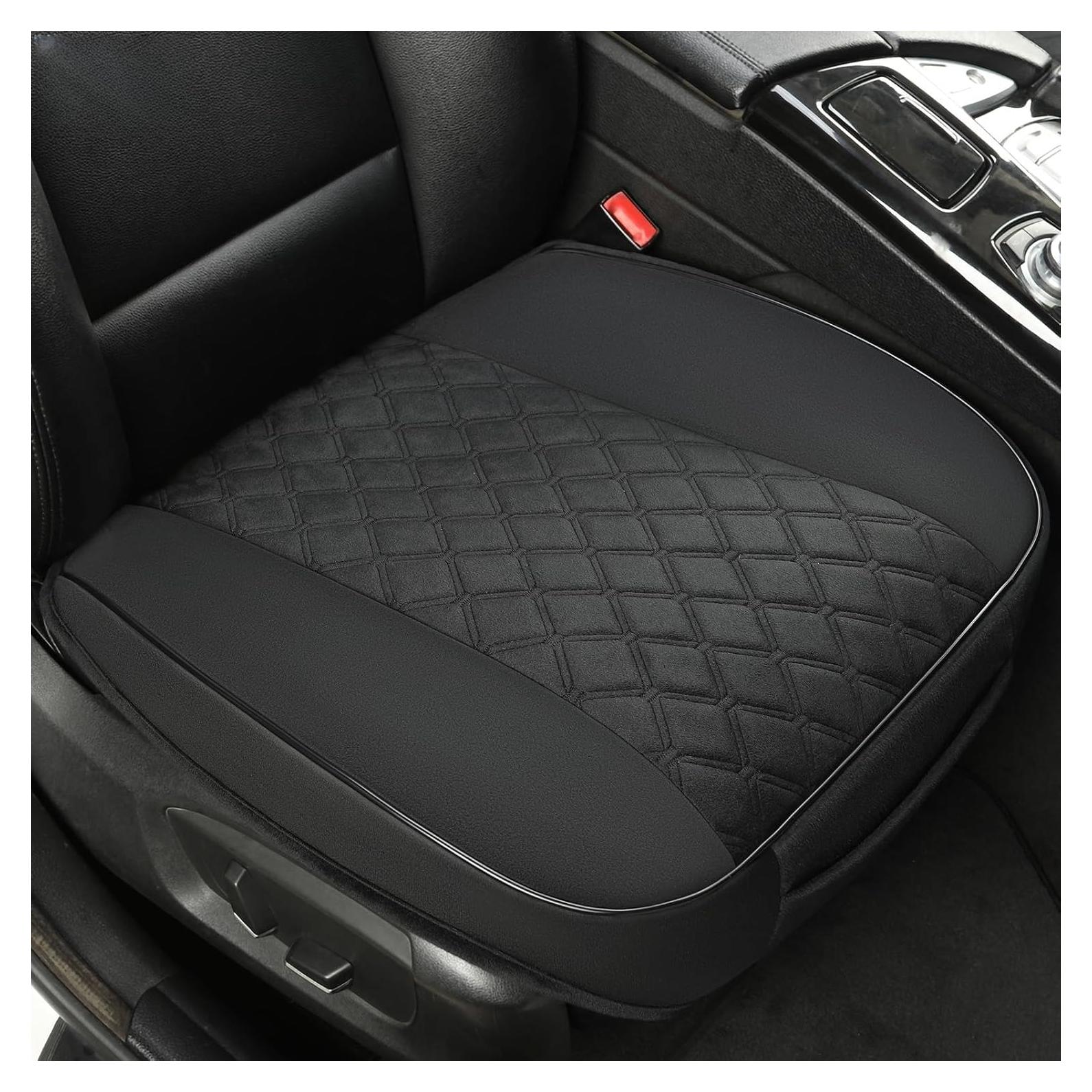 Cubierta de Asiento de Coche West Llama Terciopelo Negro 1PC