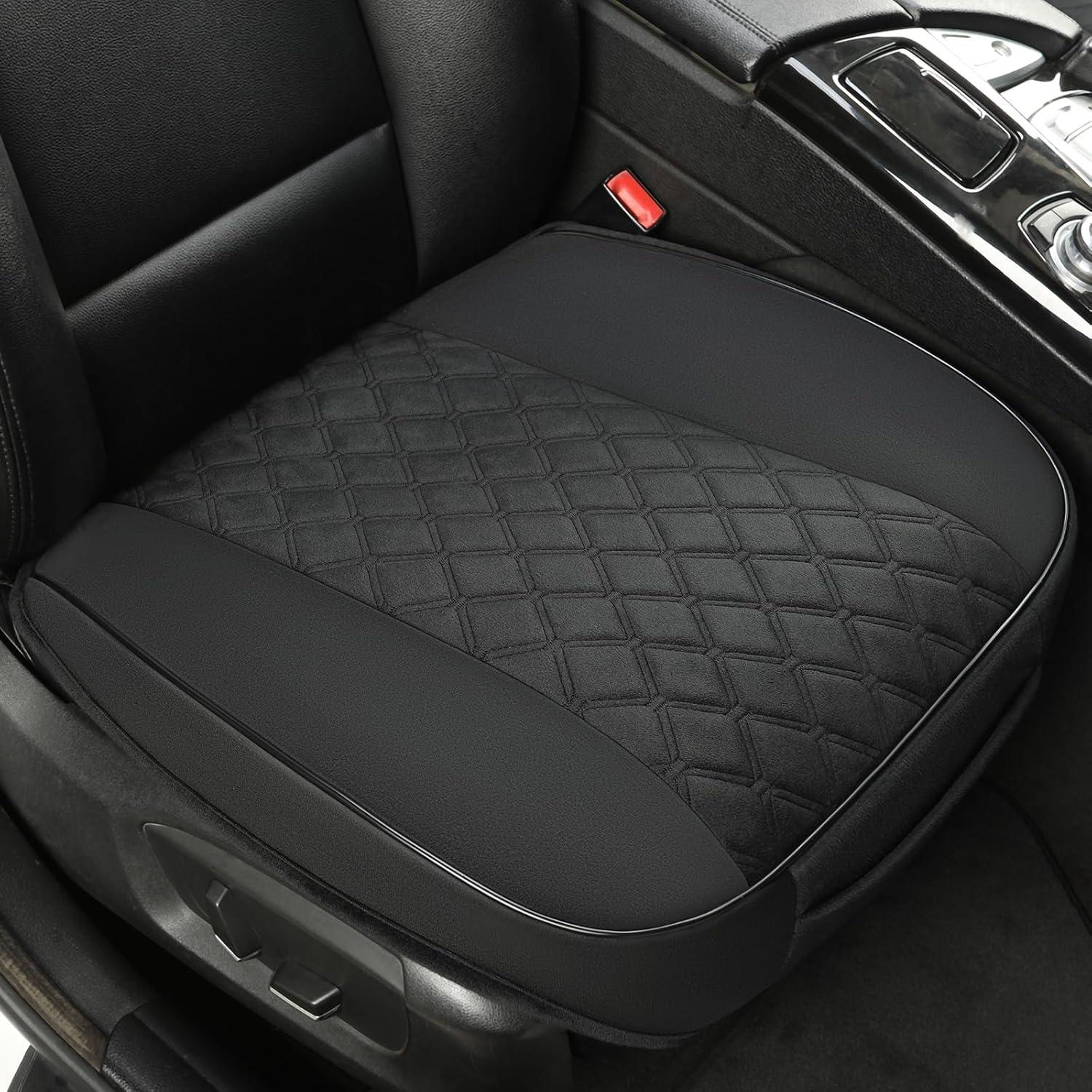 Cubierta de Asiento de Coche West Llama Terciopelo Negro 1PC