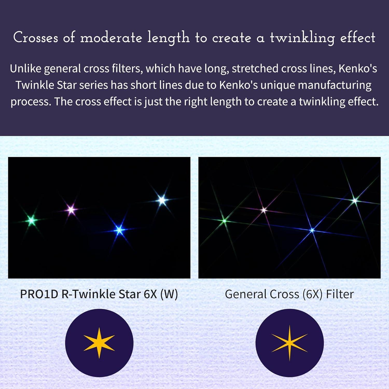 Filtro Cruzado Kenko PRO1D R-Twinkle Star 6X 82mm Efecto Luz