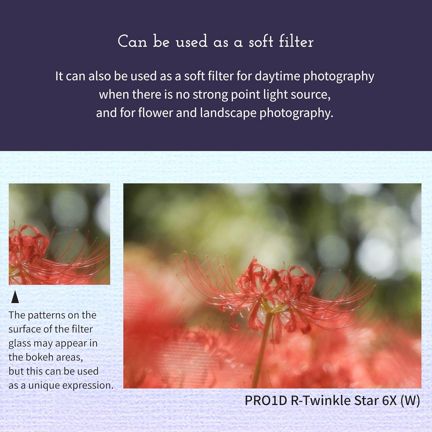 Filtro Cruzado Kenko PRO1D R-Twinkle Star 6X 82mm Efecto Luz