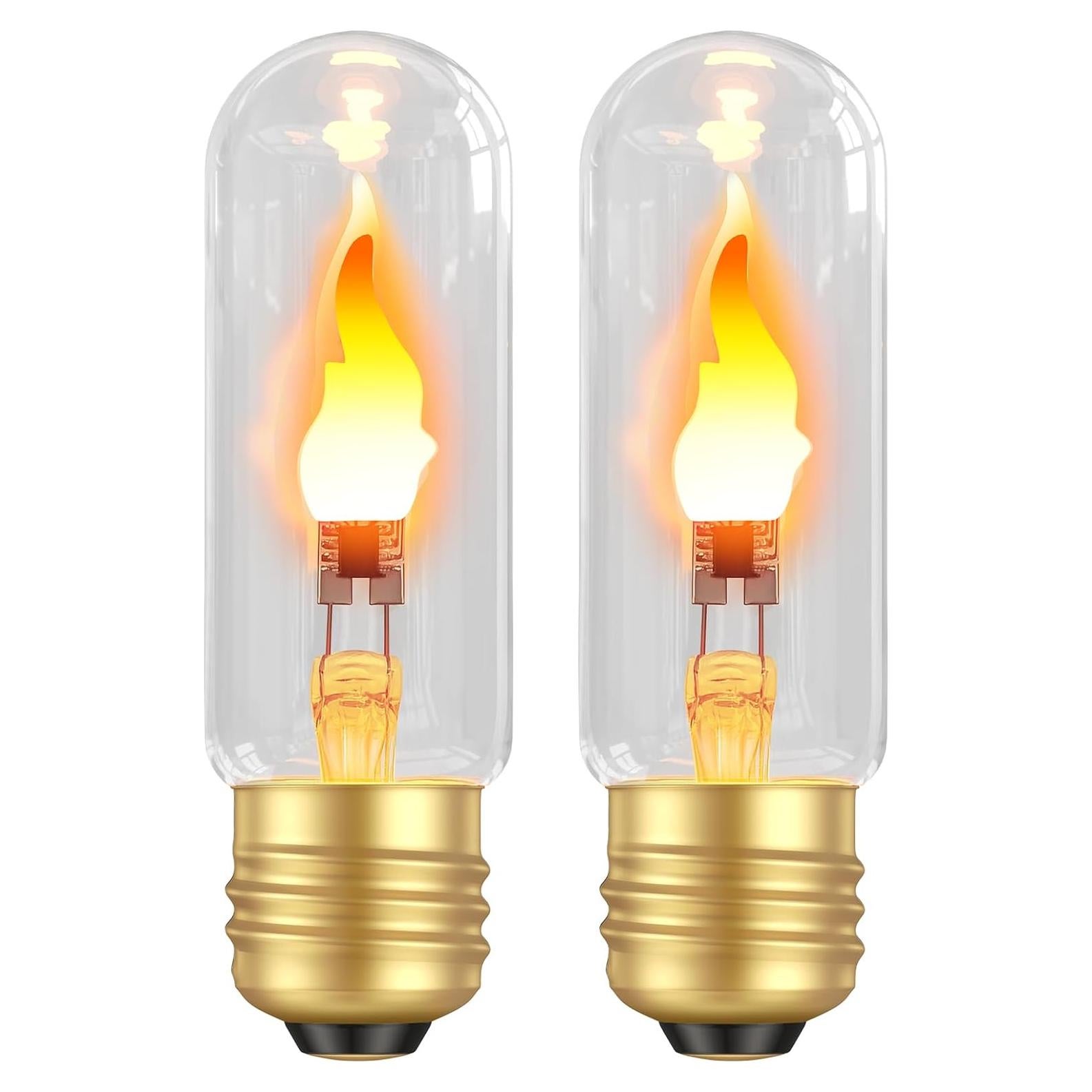 Bombillas LED de Llama Hompavo - Paquete de 2, 3W, E26