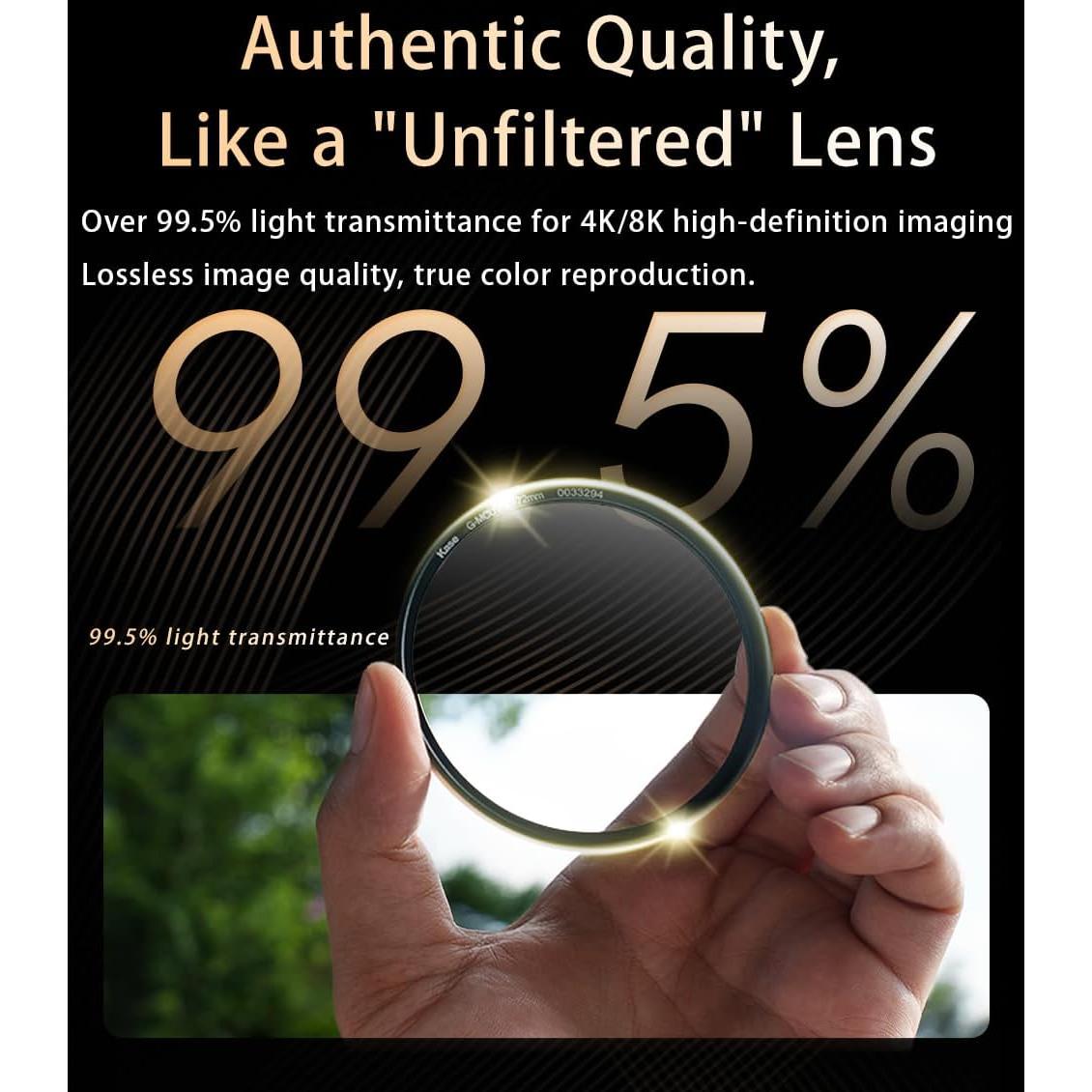 Filtro UV Kase Dura G-MCUV II 49mm Vidrio Óptico Templado