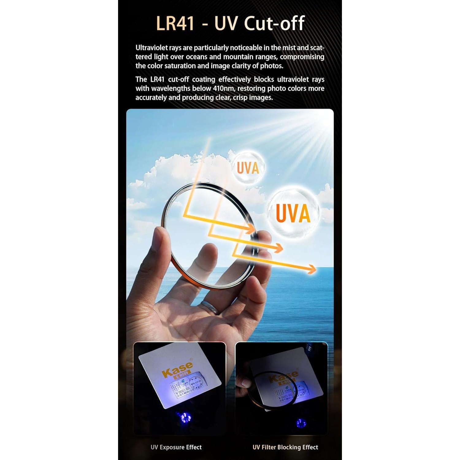 Filtro UV Kase Dura G-MCUV II 49mm Vidrio Óptico Templado