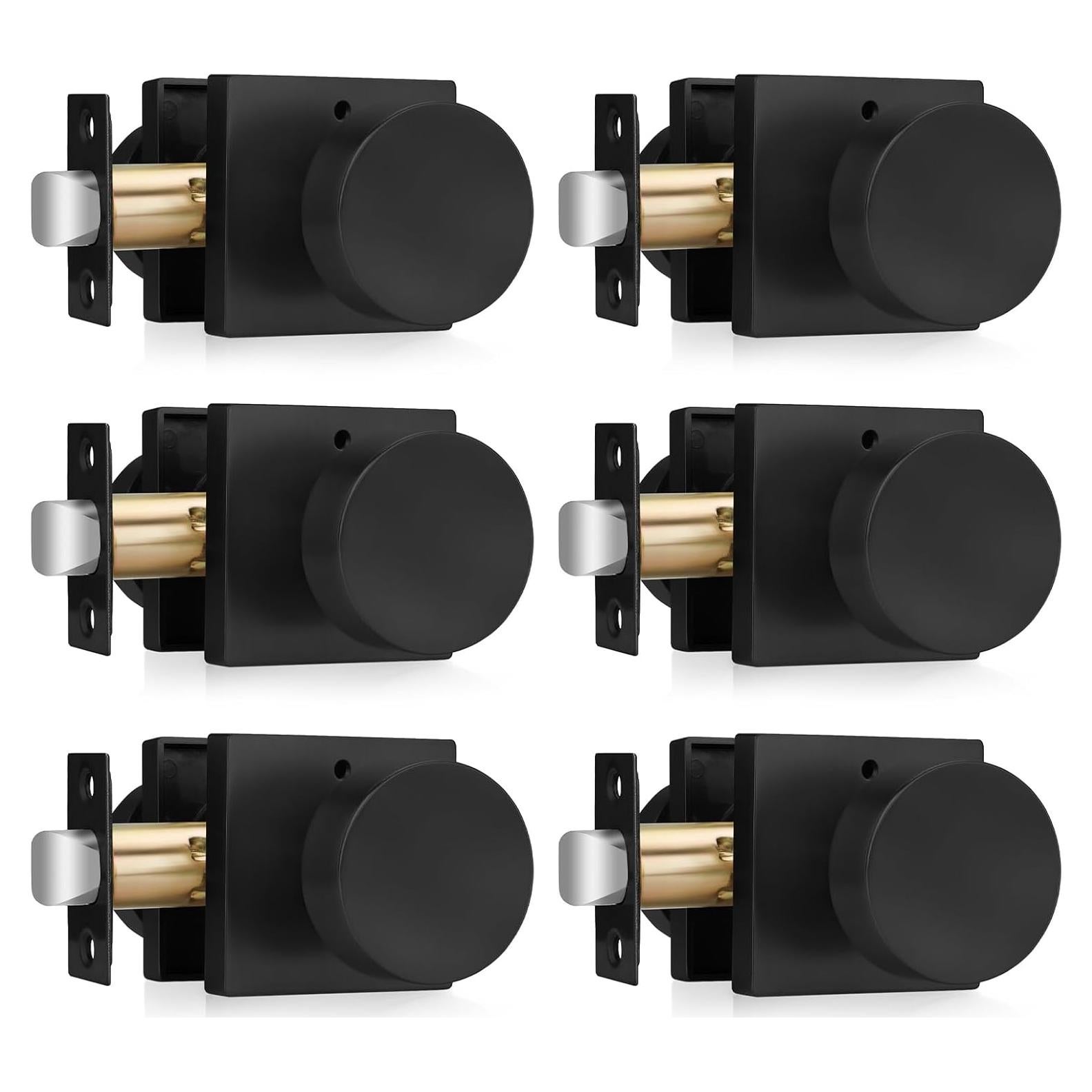 Perillas de Puerta Negras Mate Haidms - 6 Paquete Privacidad