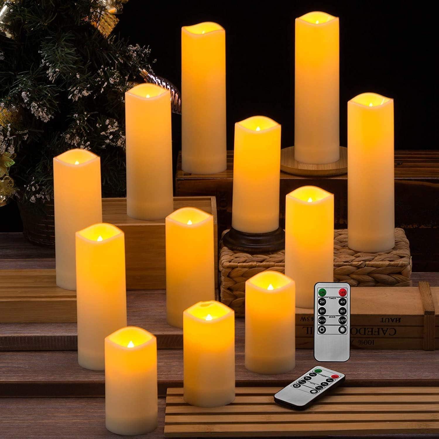 Velas LED Sin Llama CAKETYCG con Control Remoto - Paquete de 12