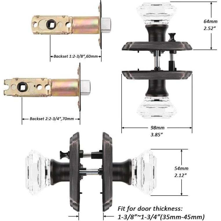 Perillas de Cristal Orger 10 Unidades Bronce Aceitado