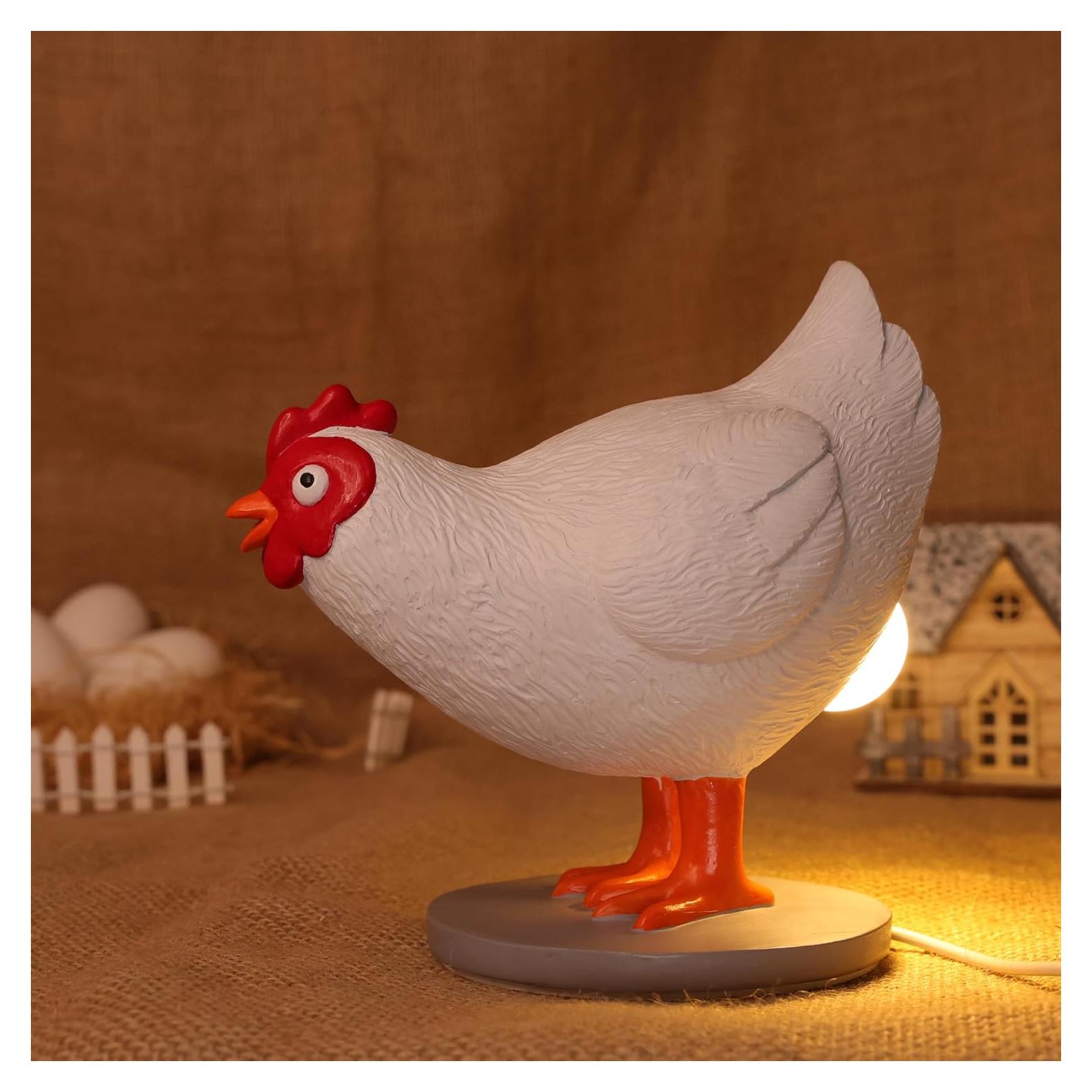 Lámpara de Noche 3D Ammonite Huevo Pollo LED 20.5cm