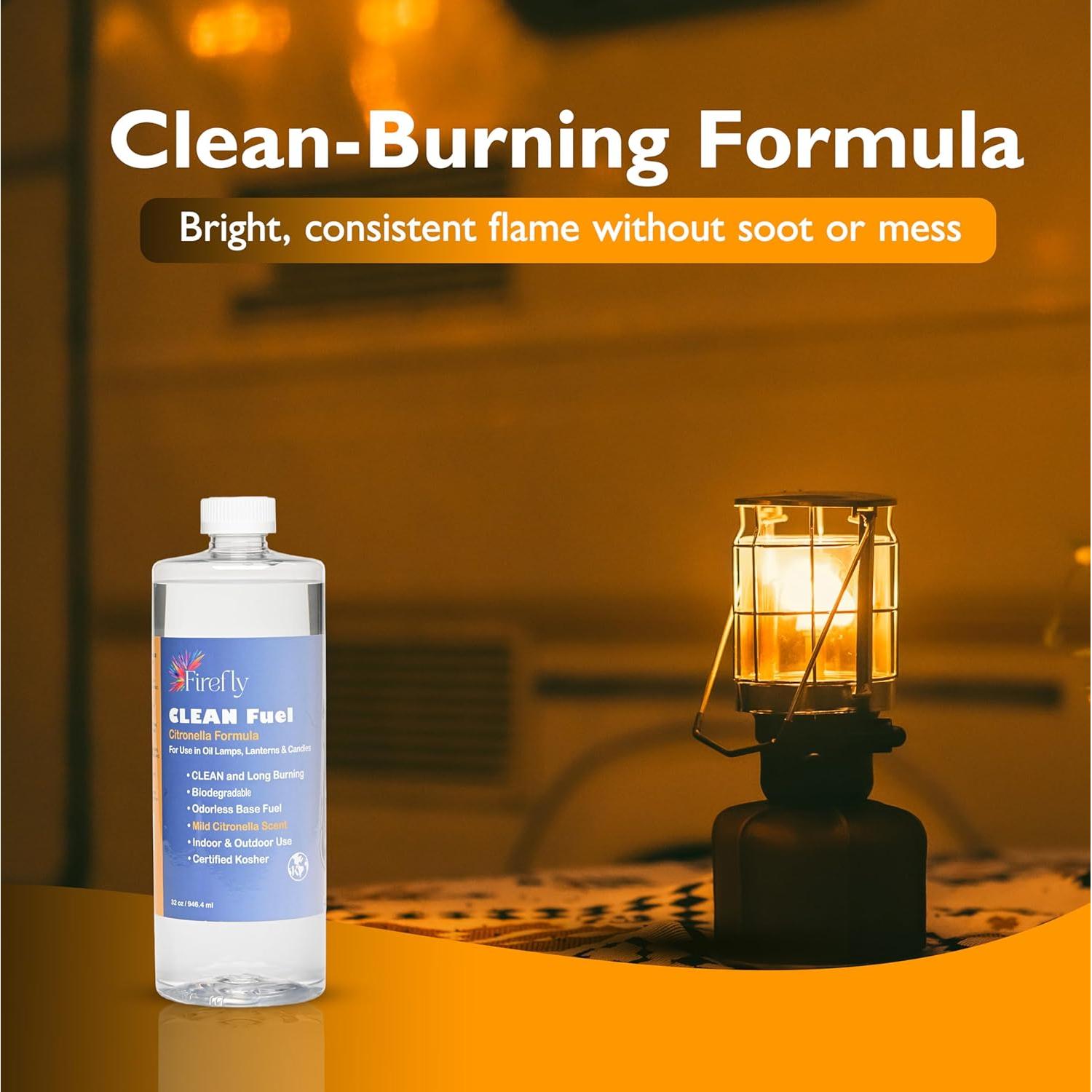 Aceite de Lámpara Firefly 32 oz Citronela - Combustión Limpia