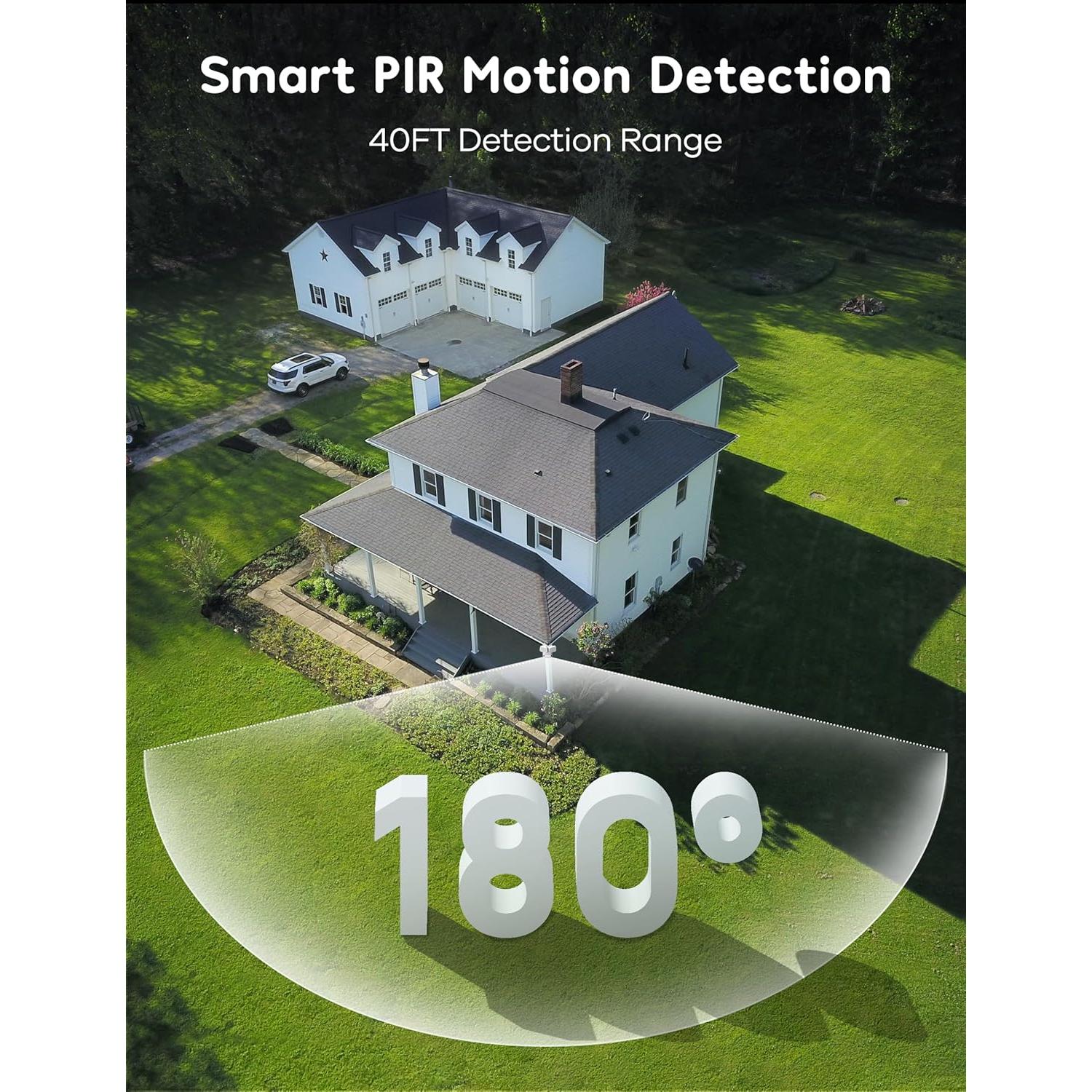 Cámara de Seguridad Floodlight Winees F2 Pro 2K HD 180°