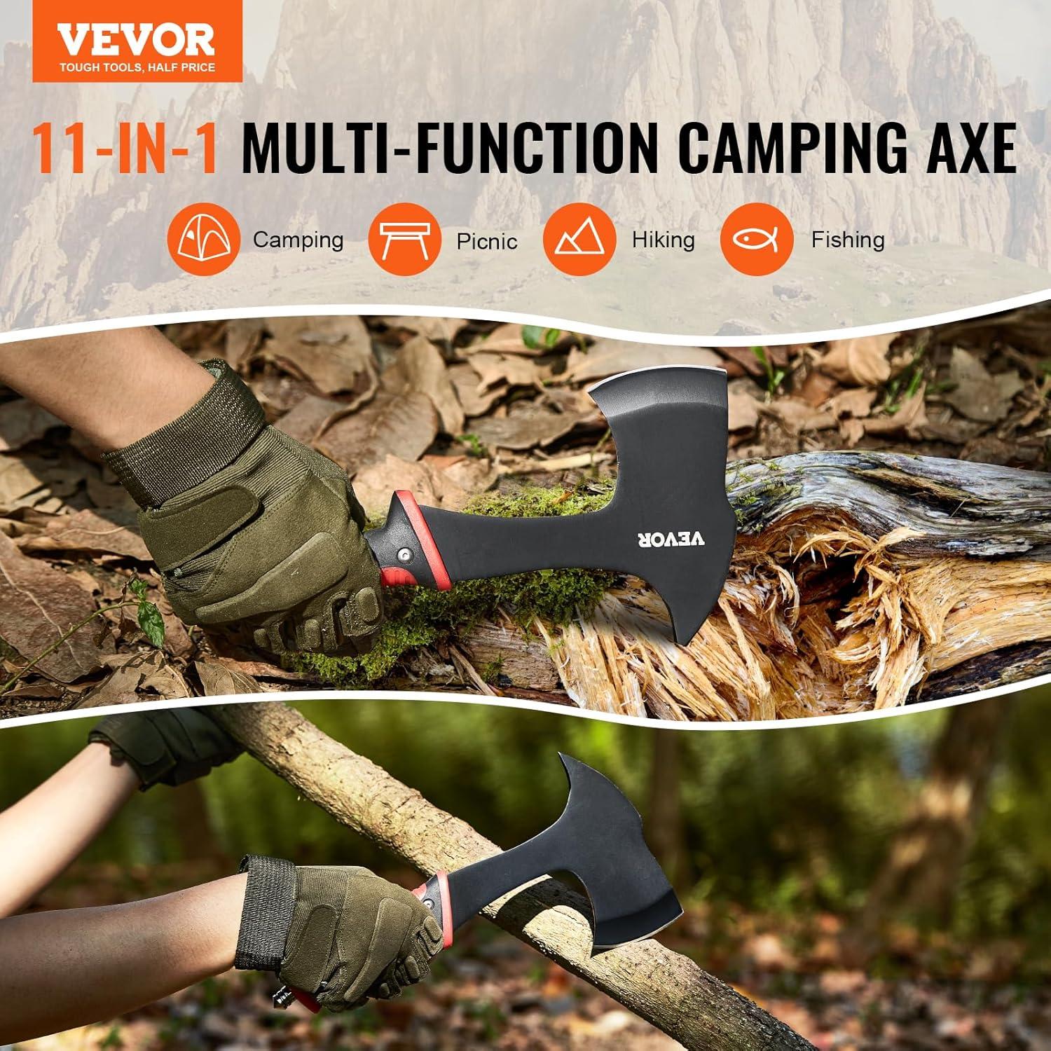 Conjunto de Hacha y Cuchillo VEVOR para Camping 40.64 cm