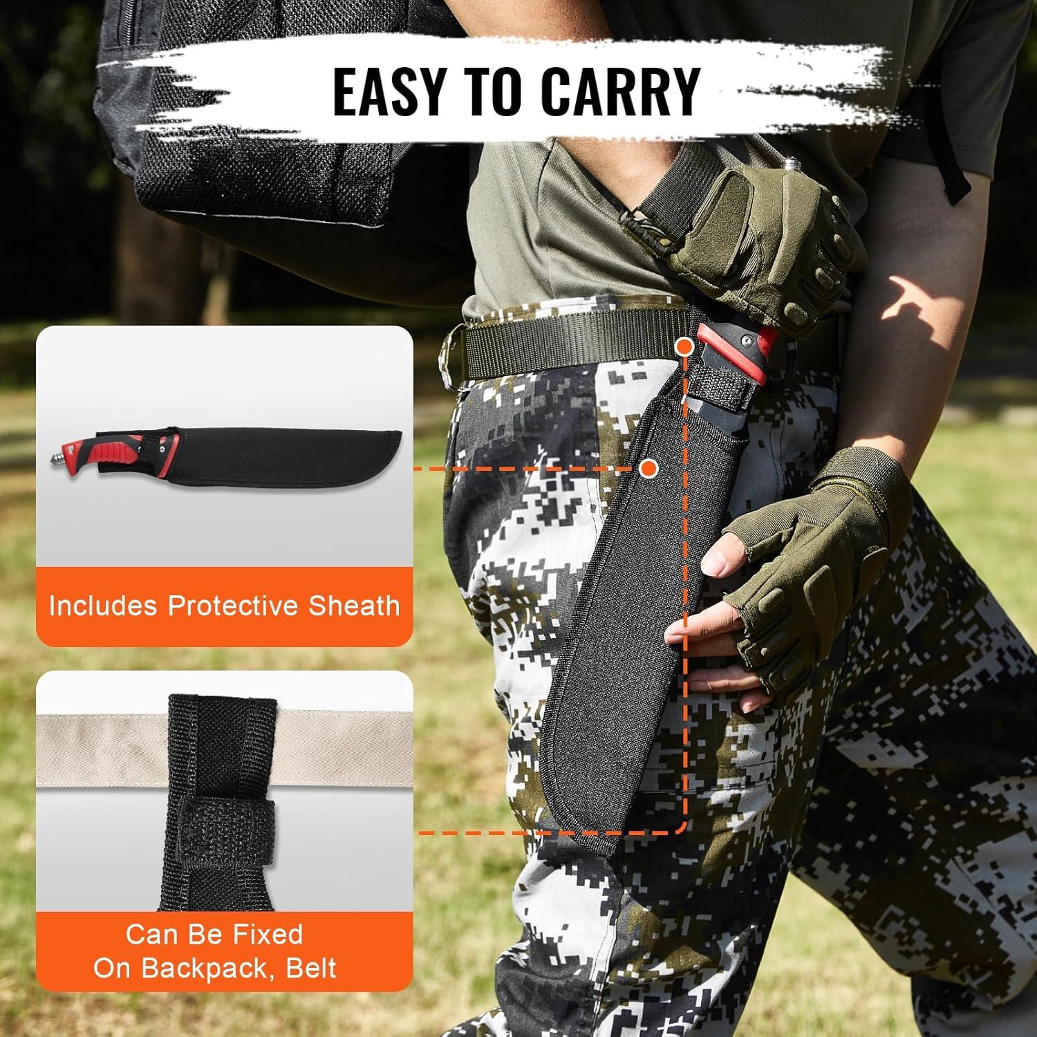 Conjunto de Hacha y Cuchillo VEVOR para Camping 40.64 cm